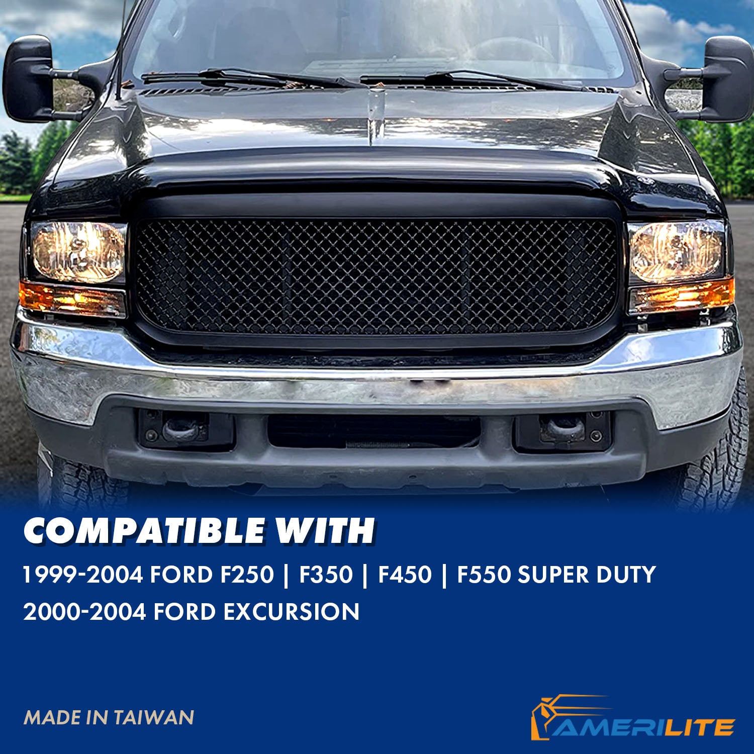 FORD EXCURSION 00-04/SUPER DUTY 99-04 HEADLIGHTS W/ CORNER LGHTS SMOKE AMBER
