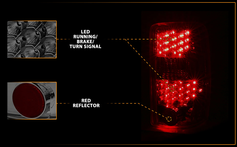CHEVY TAHOE/SUBURBAN/GMC DENALI 00-06 LED TAIL LIGHTS SMOKE
