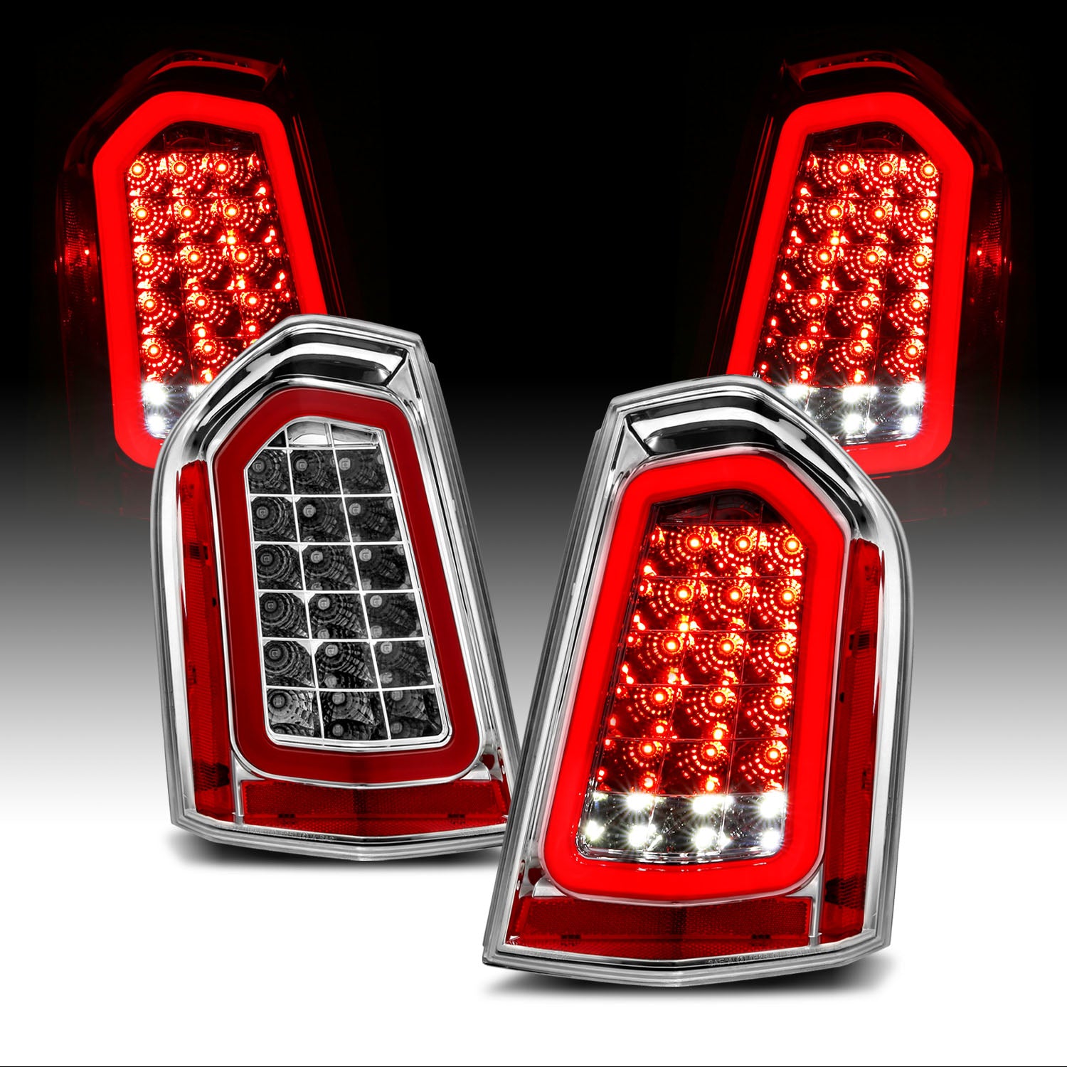 CHRYSLER 300 11-14 LED TAIL LIGHTS CHROME