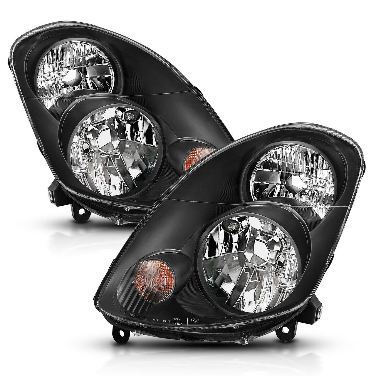 INFINITI G35 03-04 4DR HEADLIGHTS BLACK