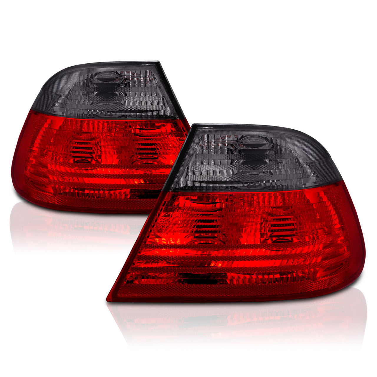 BMW 3 SERIES E46 99-01 2DR TAIL LIGHTS RED/SMOKE LENS (ADD 03-9901TLRC2DSM-4P TO CREATE SET)