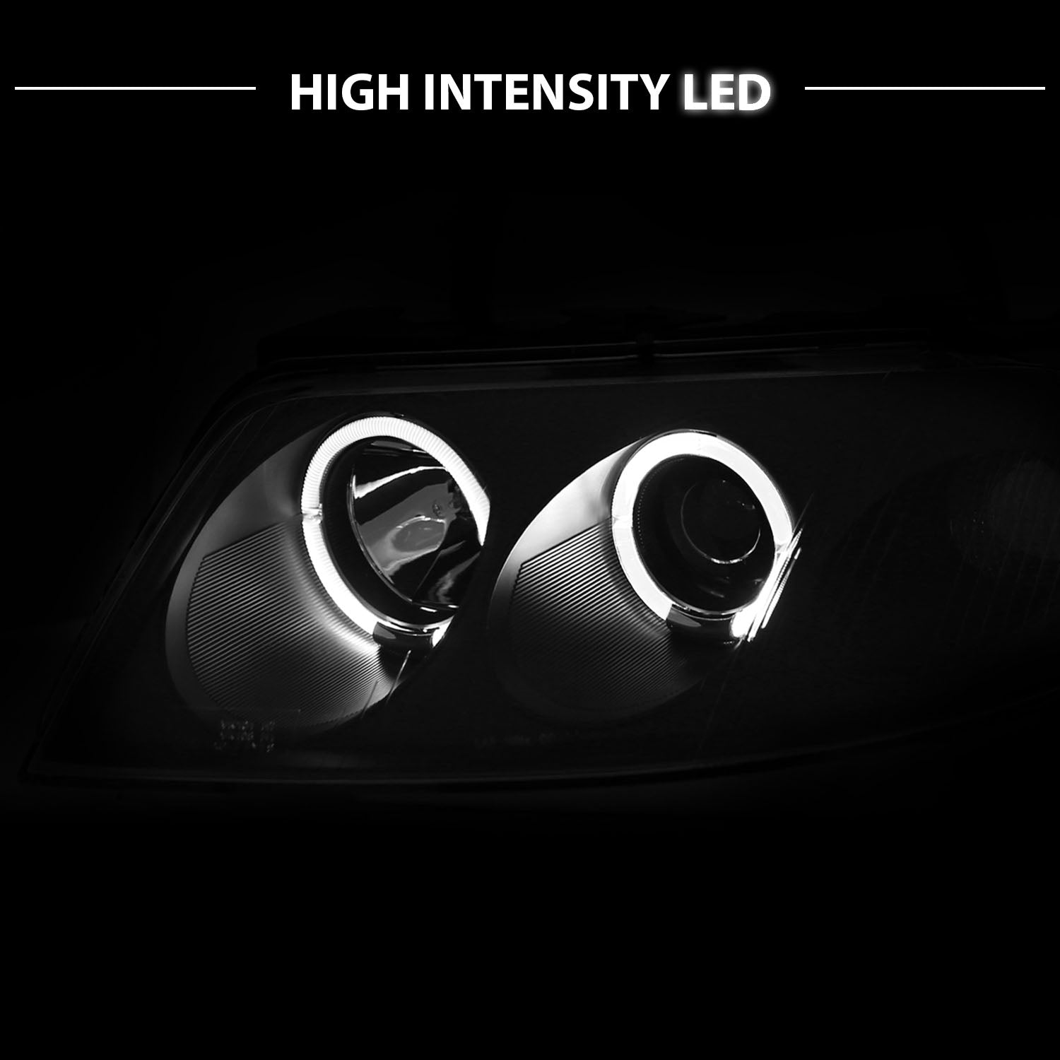 VOLKSWAGEN PASSAT 01-05 G2 PROJECTOR HEADLIGHTS HALO BLACK CLEAR