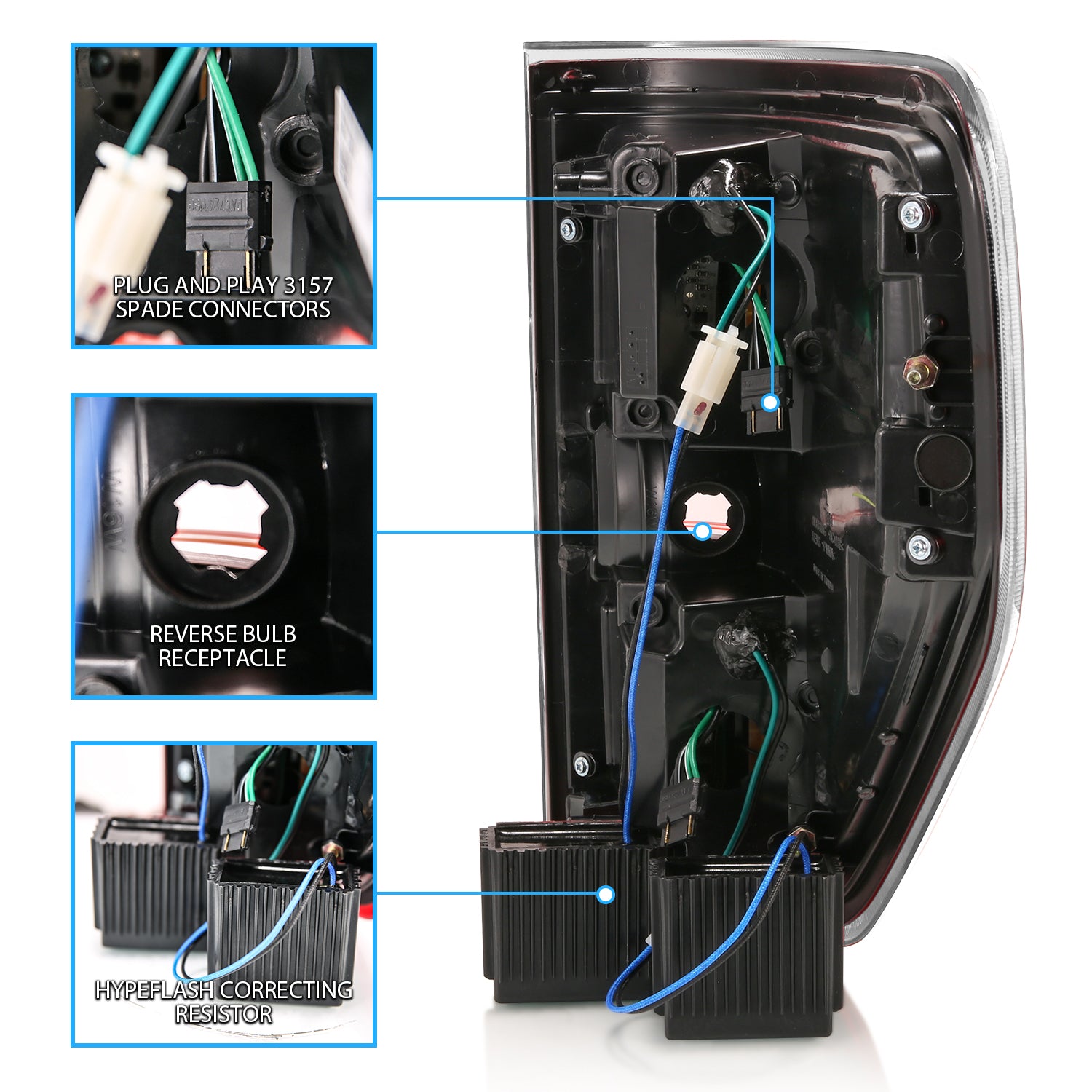 FORD F-150 09-13 LED TAIL LIGHTS G2 ALL CHROME