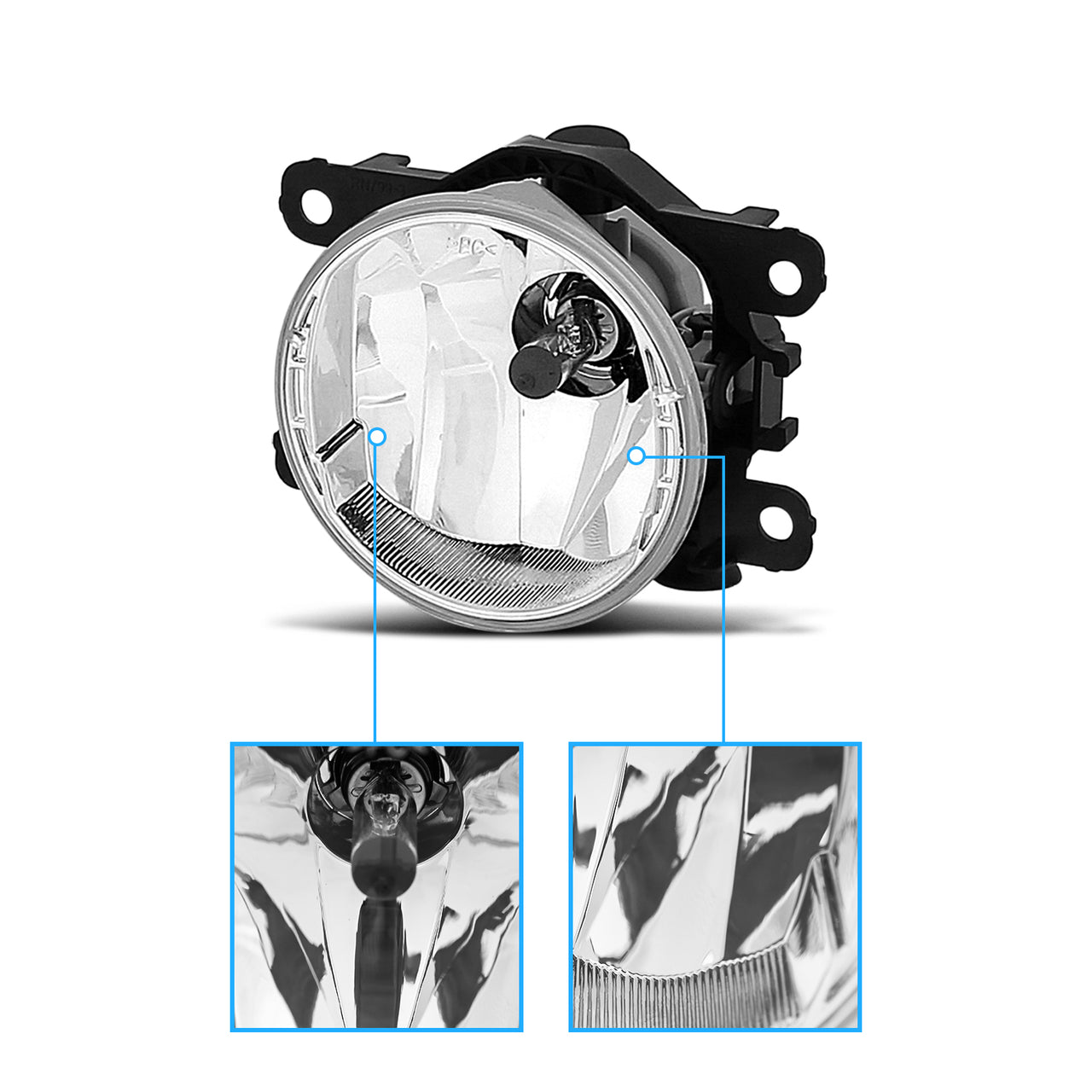 FOG LIGHTS, PLASTIC HOUSING,(W/O BEZEL/BRACKET) FOR MANY NISSAN, SUZUKI, CHEVEOLET, FORD, RENAULT CARS, ETC.