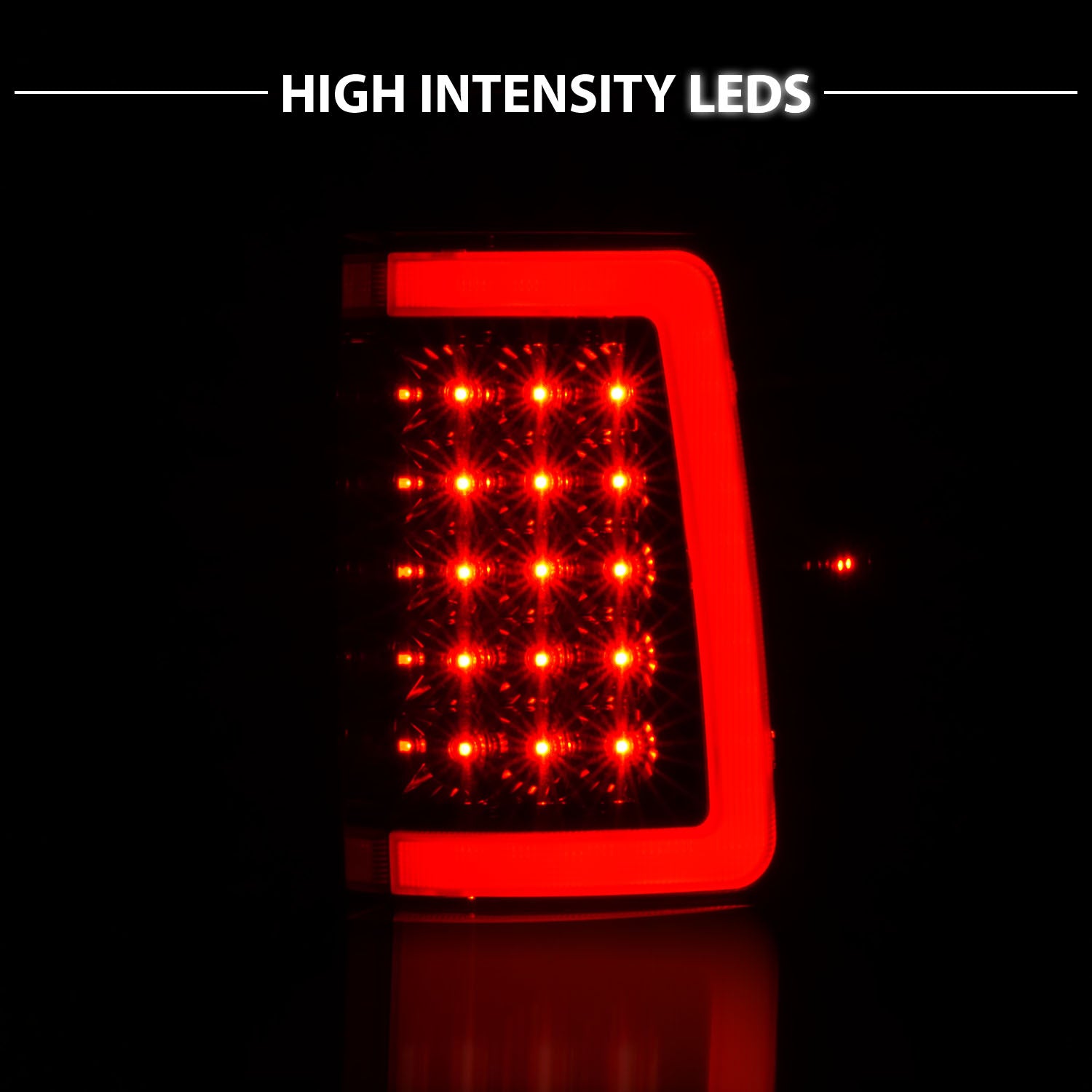 FORD F-150 04-08 LED TAIL LIGHTS BLACK HOUSING CLEAR LENS (W/ C LIGHT BAR)