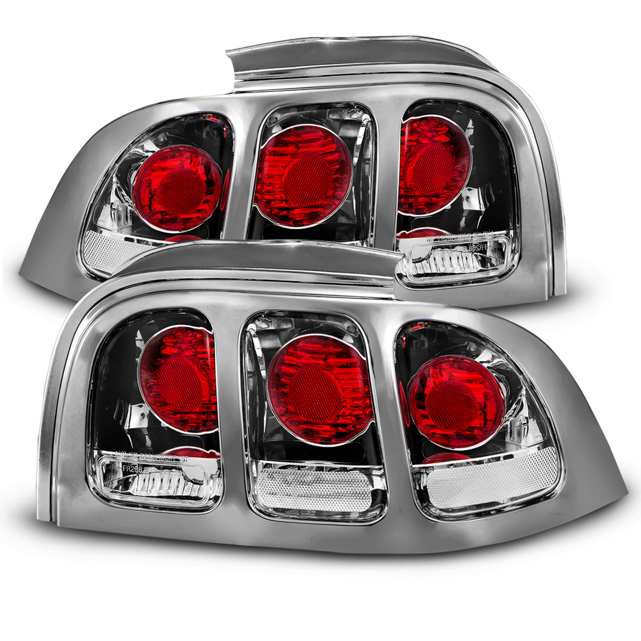 FORD MUSTANG 96-98 TAIL LIGHTS CHROME