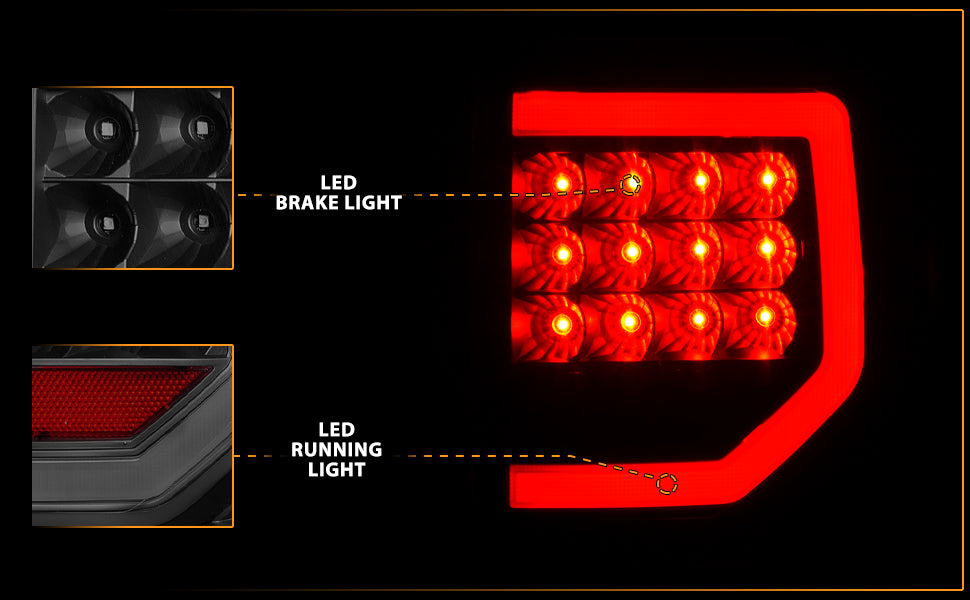 TOYOTA TUNDRA 07-11 FULL LED T.L BLACK HOUSING SMOKE LENS G2 (W/ C LIGHT BARS)