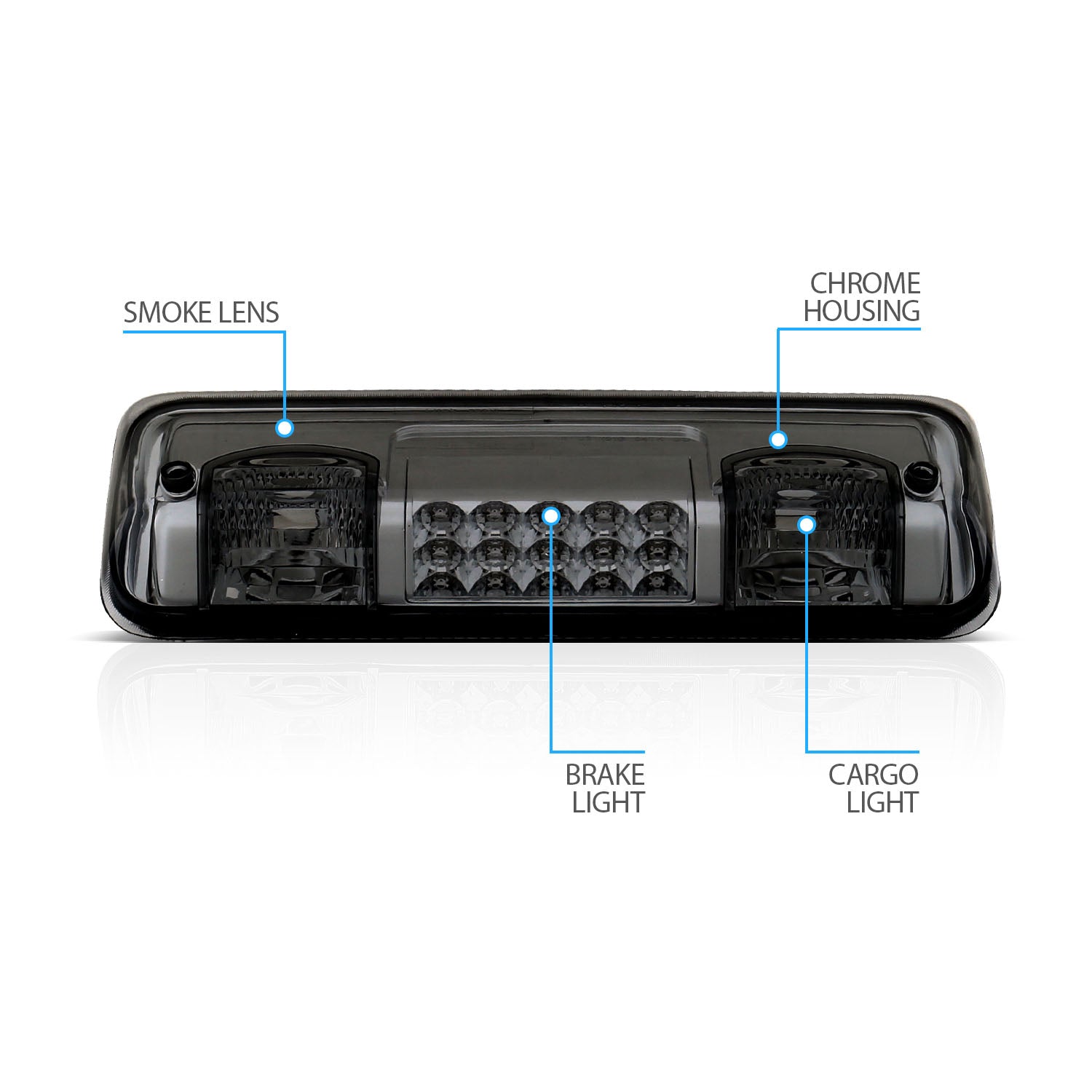 FORD F-150 04-08 LED 3RD BRAKE LIGHT SMOKE