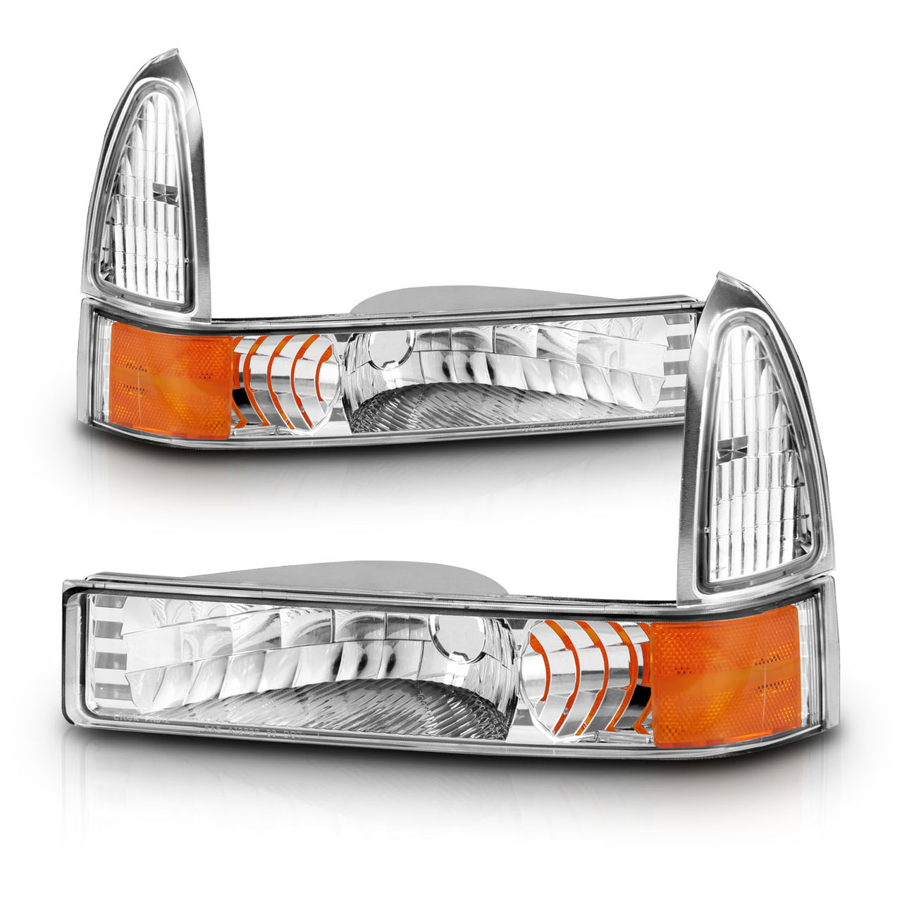 FORD EXCURSION 00-05/SUPER DUTY 99-04 FRONT BUMPER LIGHTS EURO AMBER