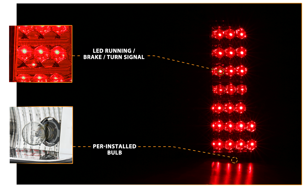 NISSAN HARDBODY 86-97 LED TAIL LIGHTS RED/CLEAR