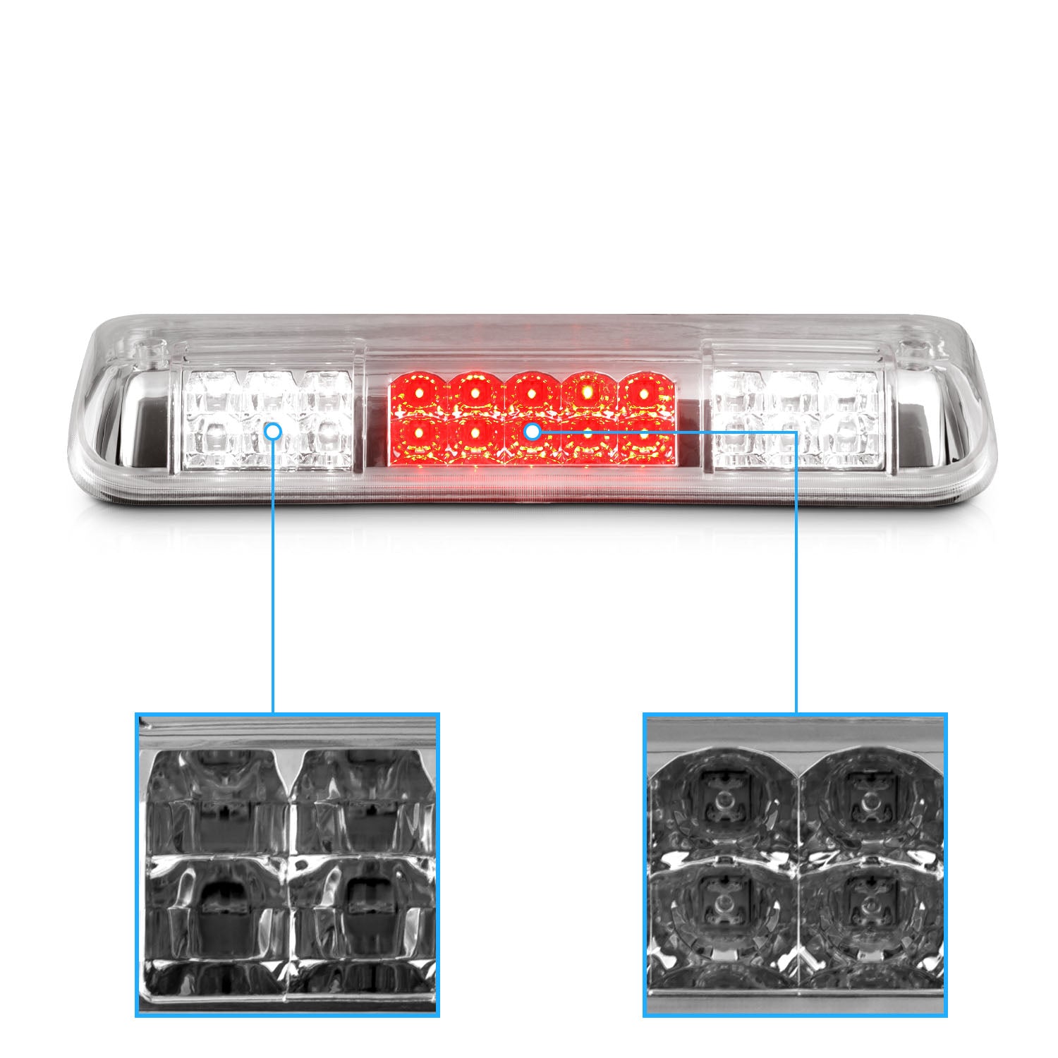 FORD F-150 04-08 LED 3RD BRAKE LIGHT G2 ALL CHROME