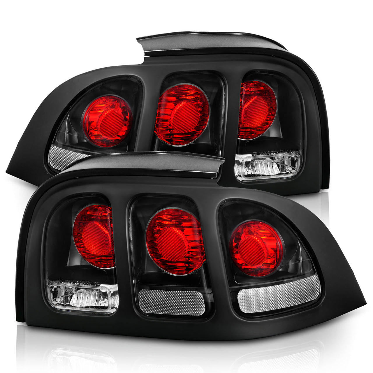 FORD MUSTANG 96-98 TAIL LIGHTS BLACK