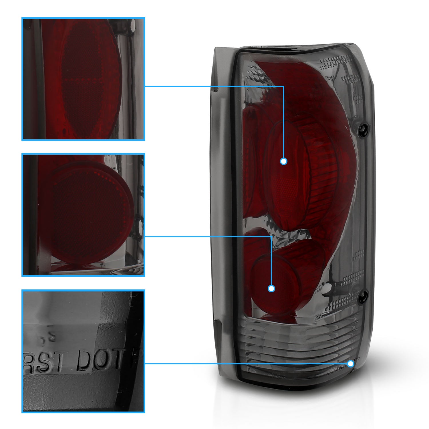 FORD F150 89-97/BRONCO 87-96 TAIL LIGHTS SMOKE