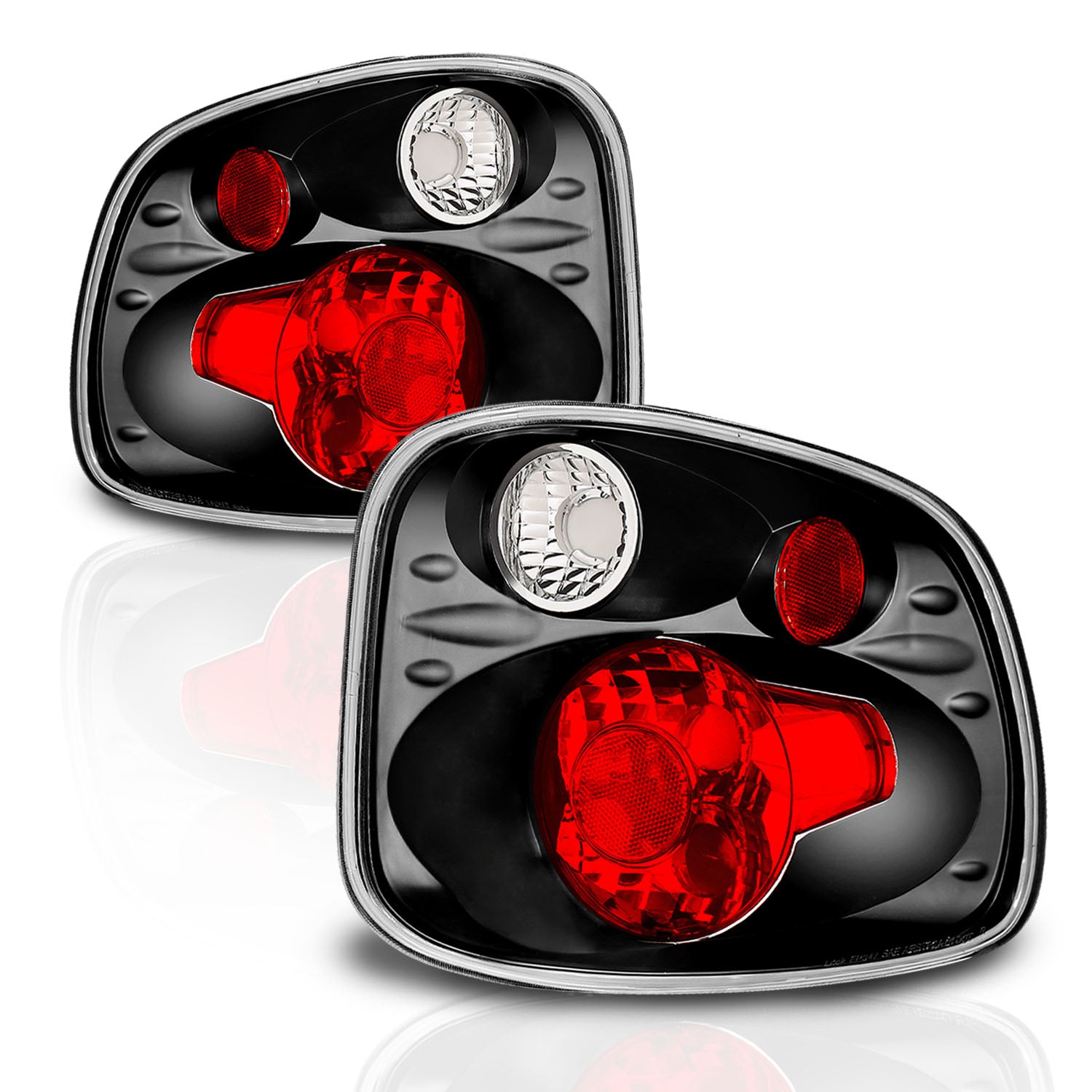 FORD F-SERIES FLARE SIDE 01-03 TAIL LIGHTS VERSION 2 BLACK