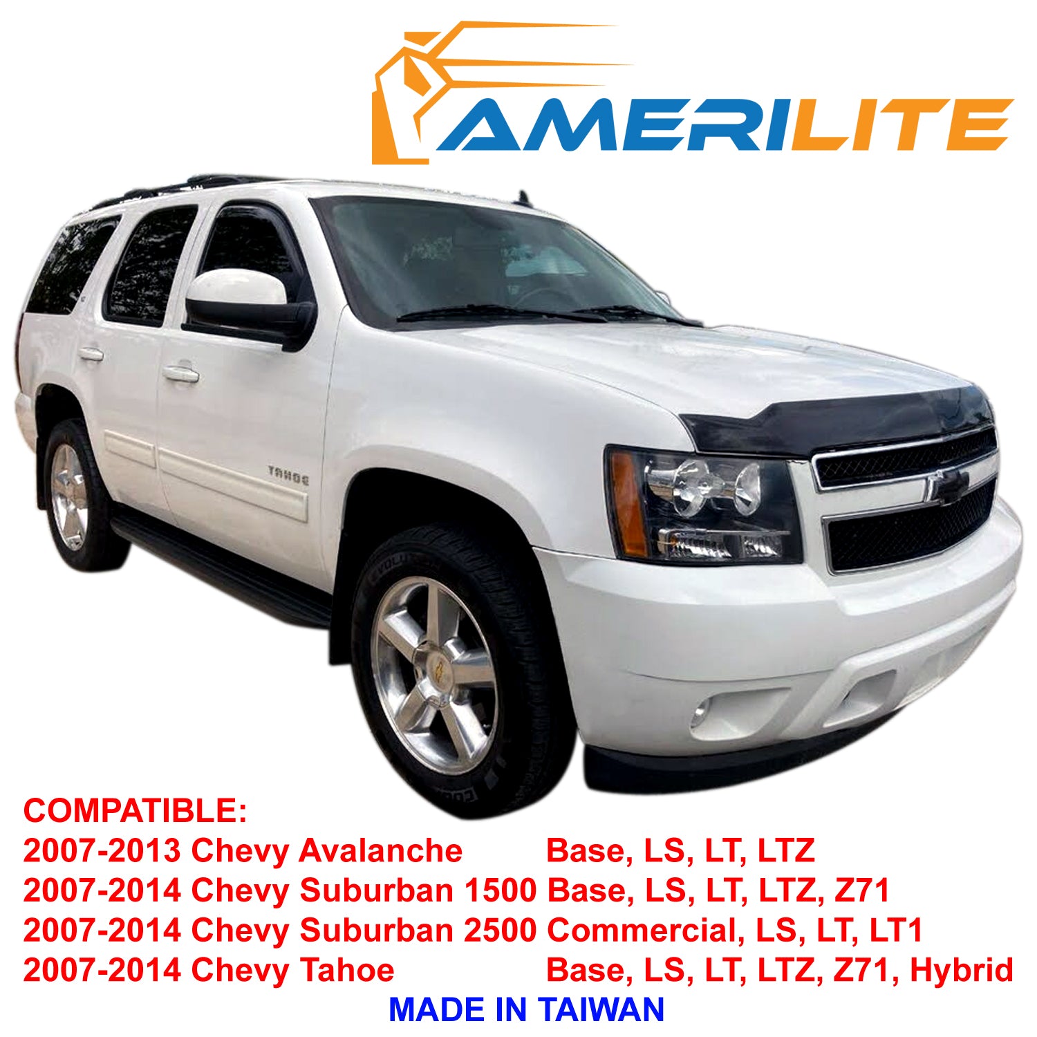 CHEVY TAHOE/SUBURBAN/AVALANCHE 07-14 HEADLIGHTS CHROME AMBER (OE REPLACEMENT)