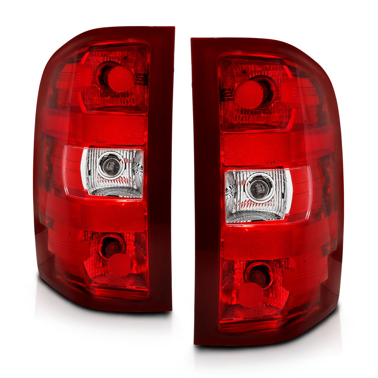 CHEVY SILVERADO 07-13 TAIL LIGHTS RED/CLEAR (OE REPLACEMENT)