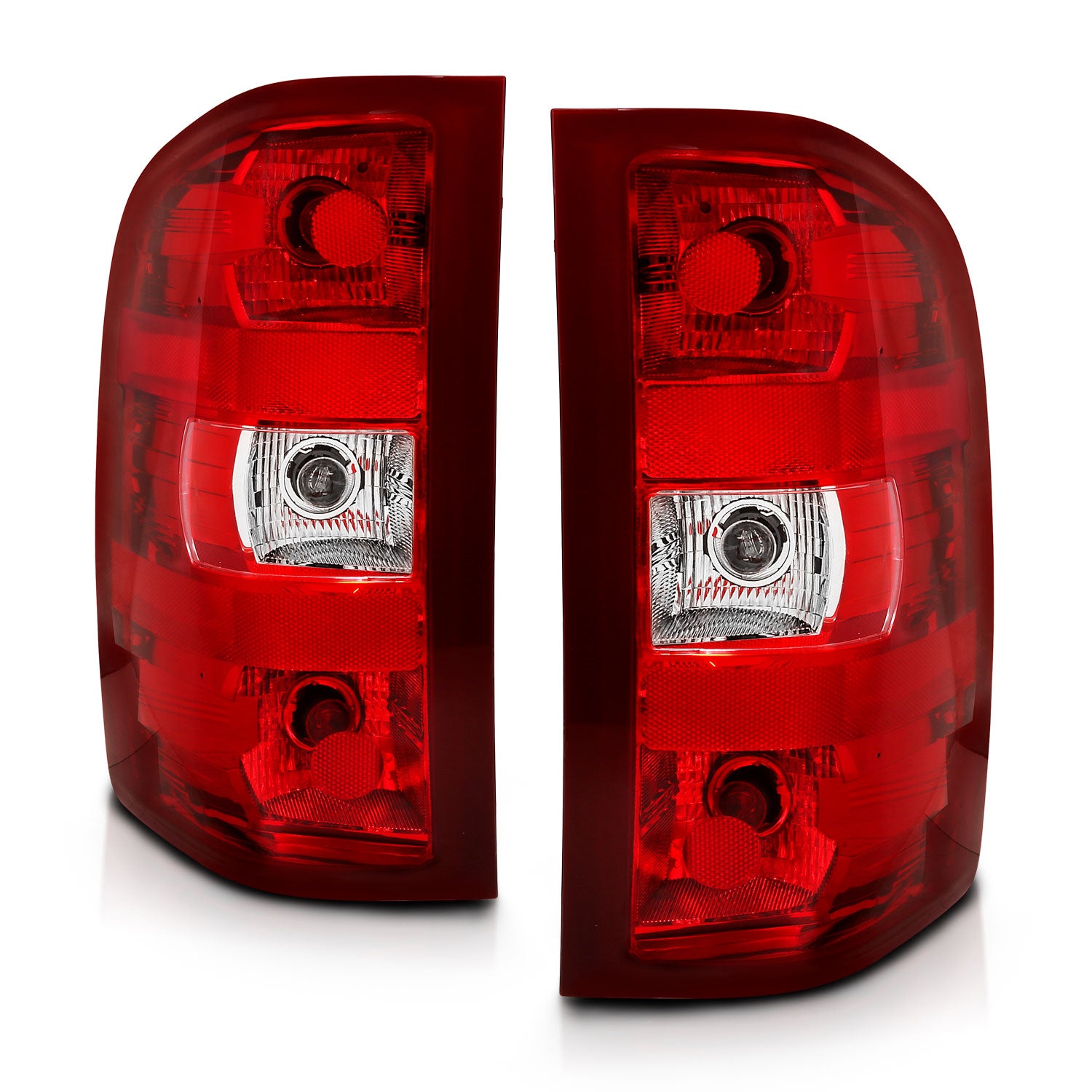 CHEVY SILVERADO 07-13 TAIL LIGHTS RED/CLEAR (OE REPLACEMENT)