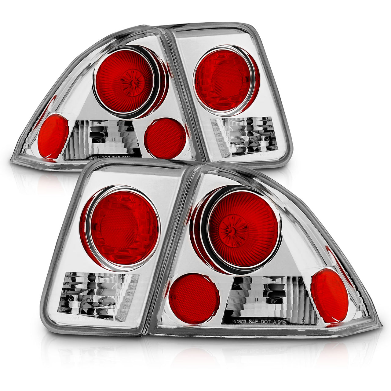 HONDA CIVIC 01-04 4DR TAIL LIGHTS CHROME