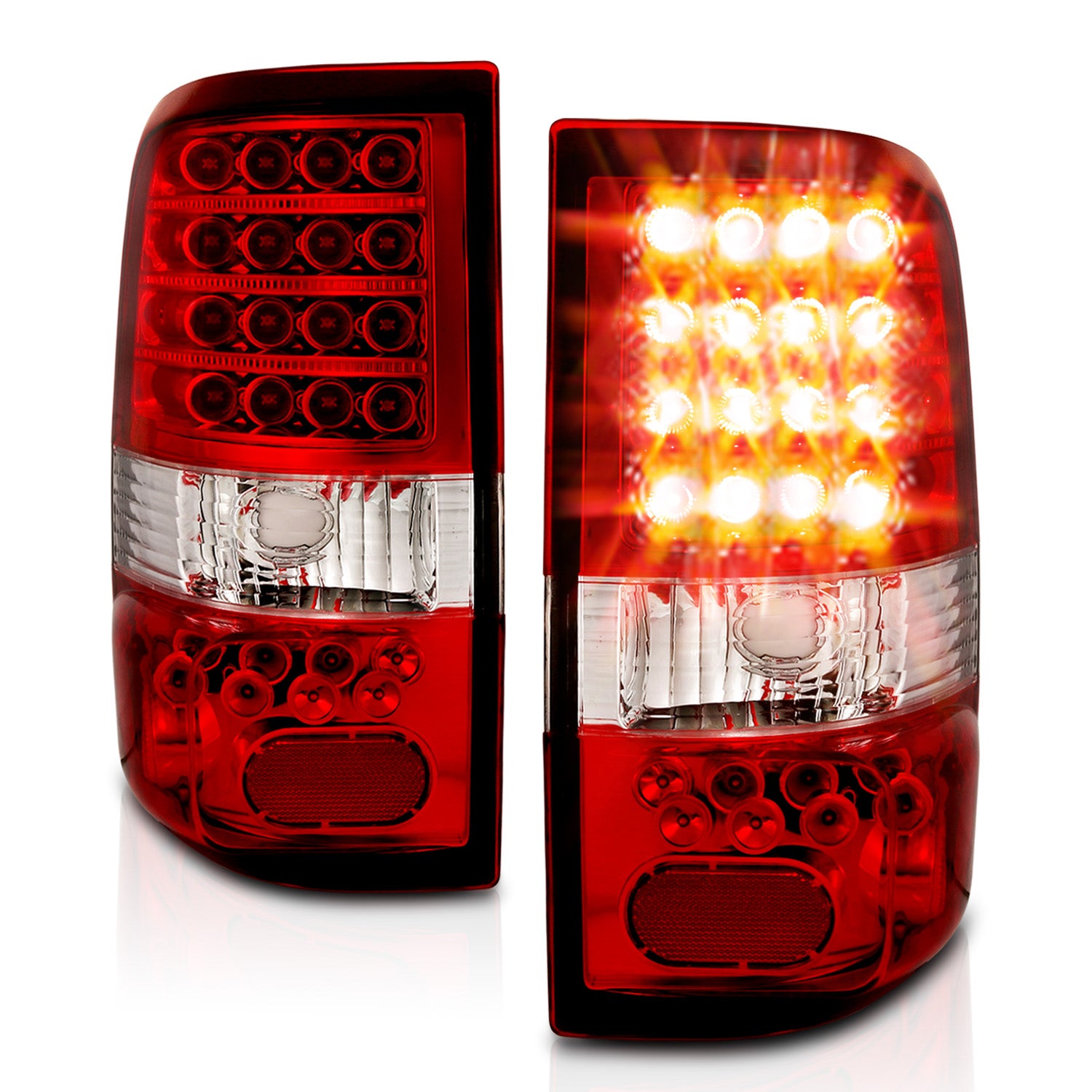 FORD F-150 04-06 LED TAIL LIGHTS RED/CLEAR