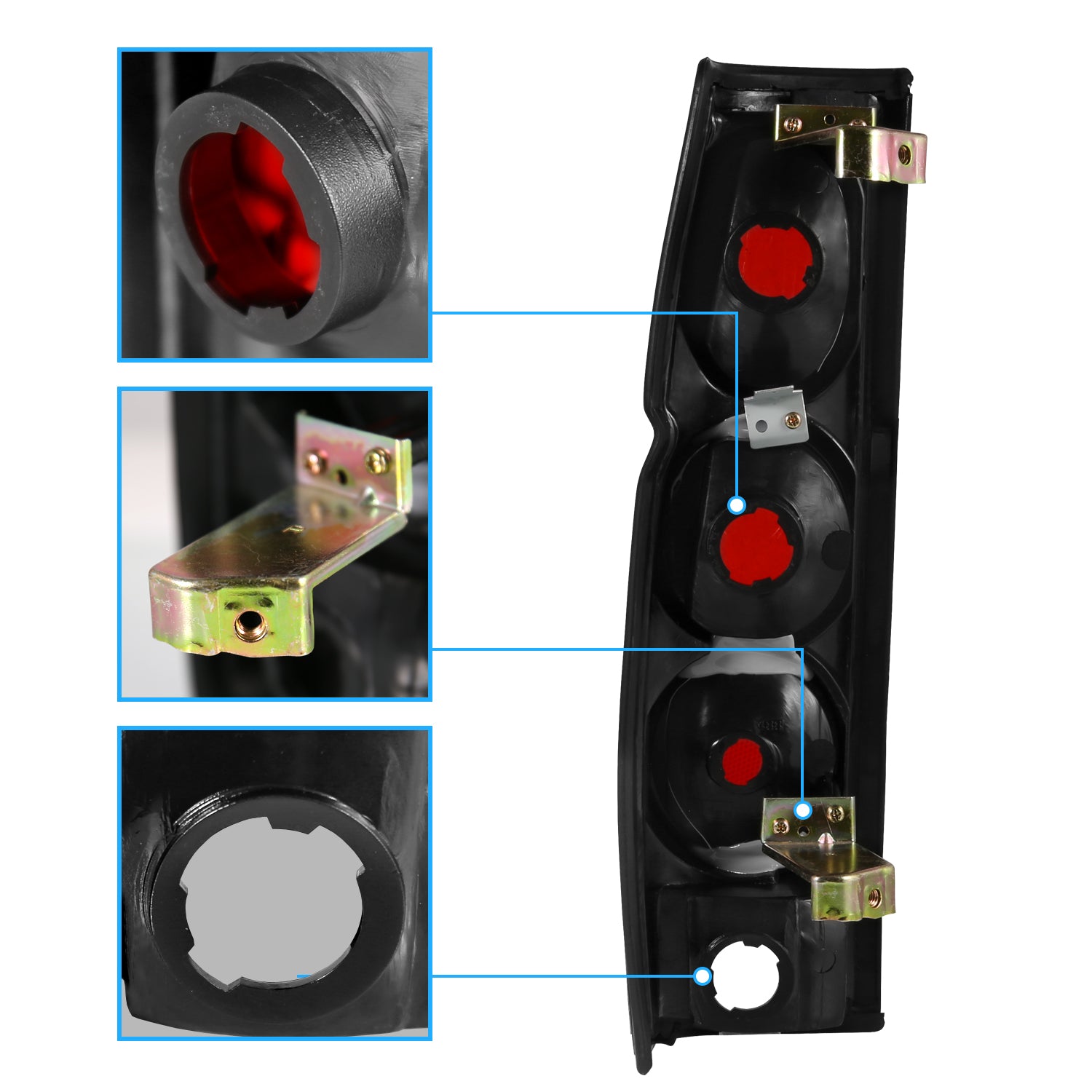 NISSAN HARDBODY 86-97 TAIL LIGHTS G2 BLACK