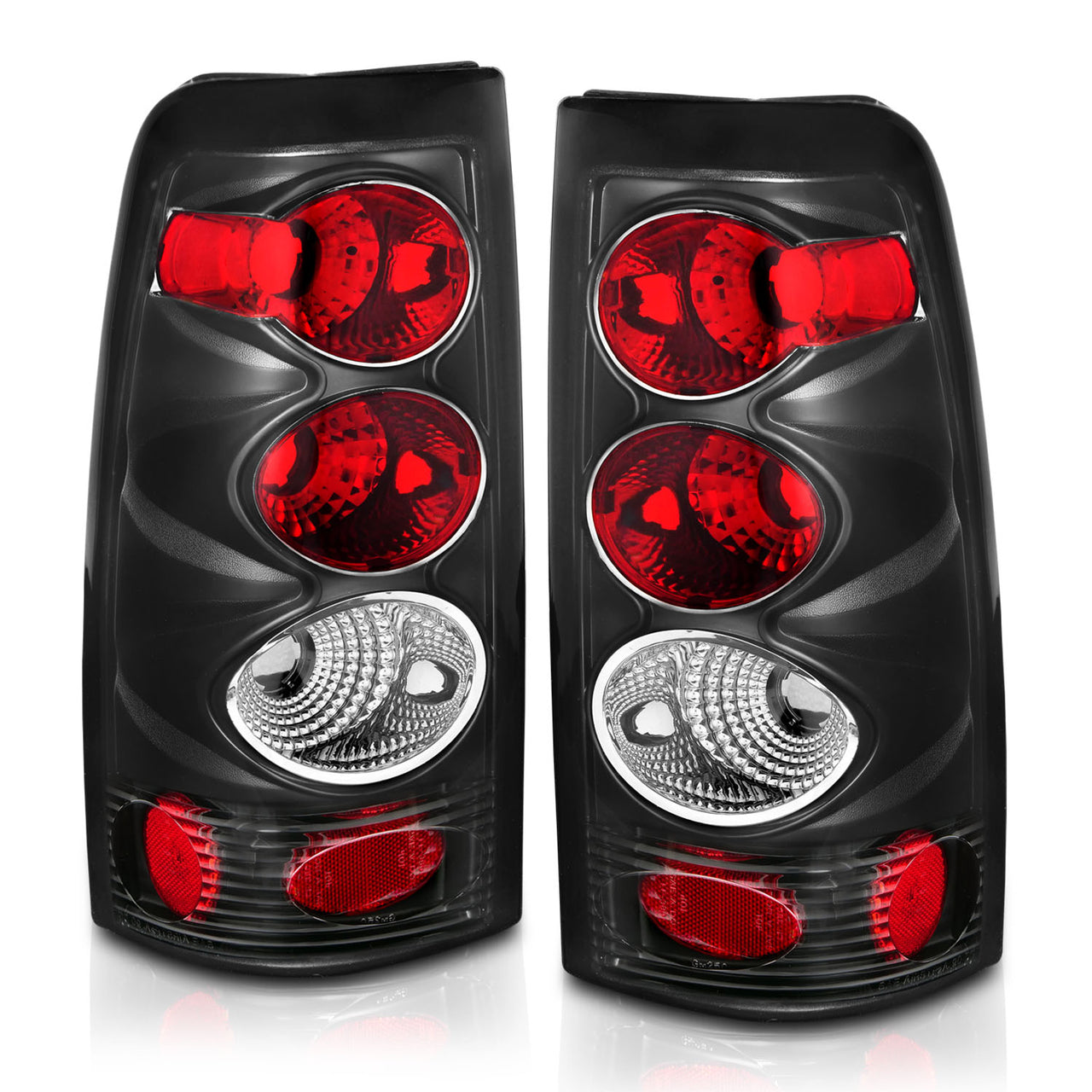 CHEVY SILVERADO 99-02 TAIL LIGHTS BLACK