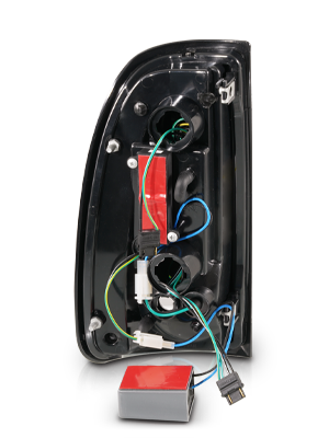 TOYOTA TUNDRA 00-06 LED TAIL LIGHTS BLACK HOUSING CLEAR LENS W/ C LIGHT BAR (STD BED REGULAR CAB, ACCESS CAB)