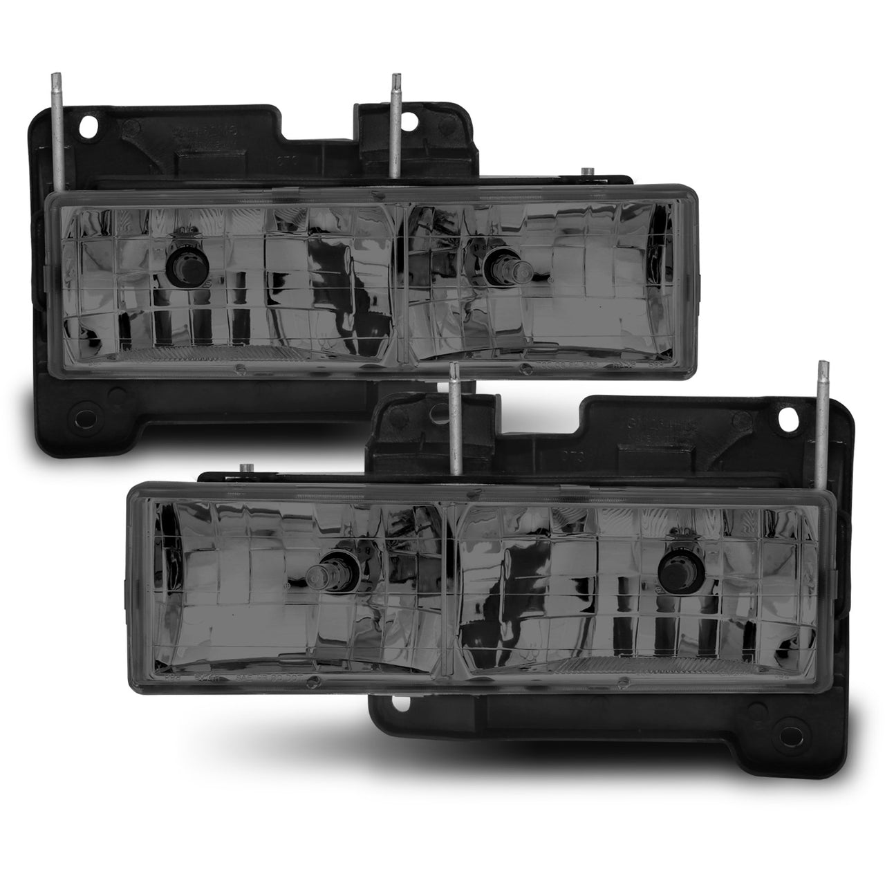 CHEVY FULLSIZE 88-98 CRYSTAL HEADLIGHTS SMOKE