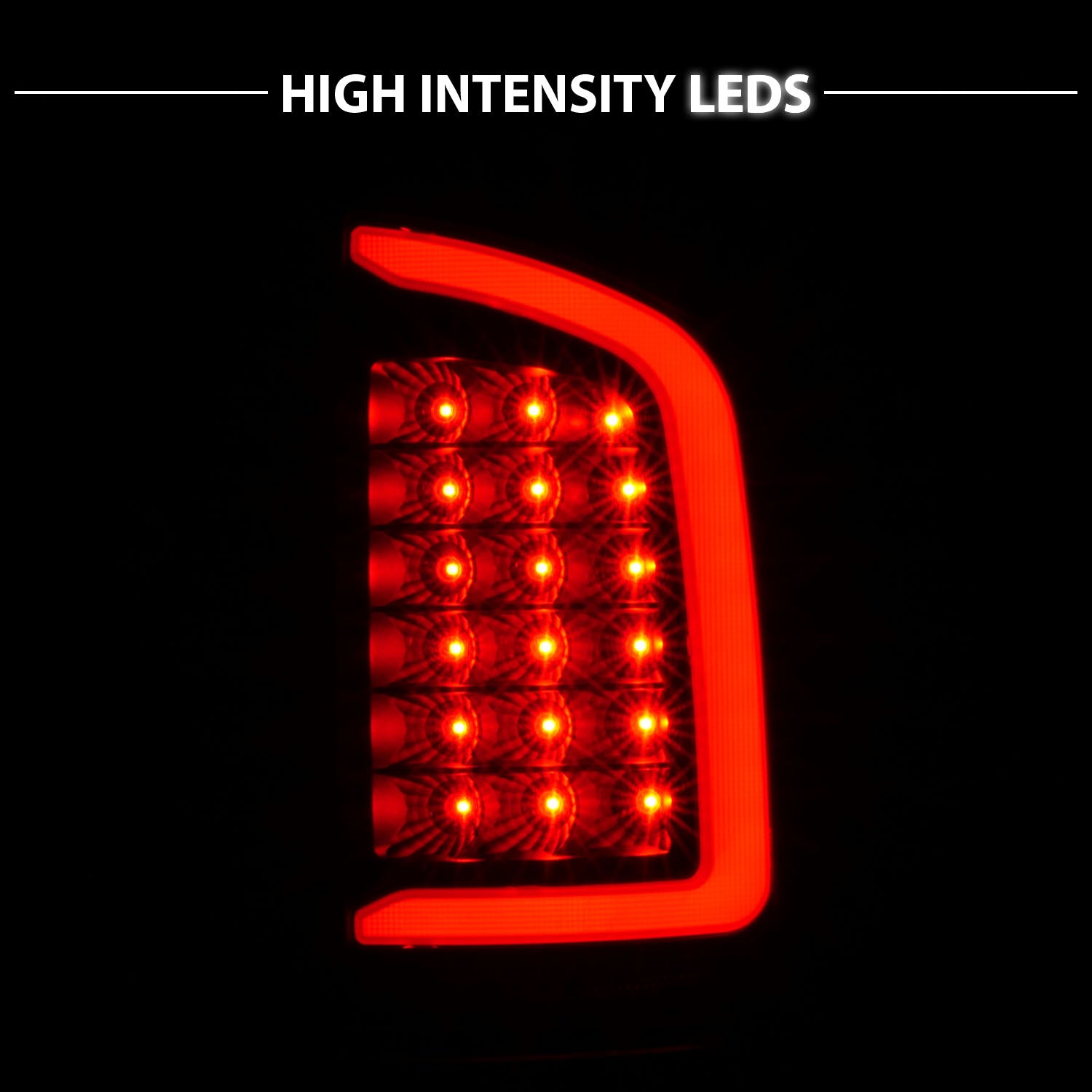 DODGE RAM 1500 02-05 / 2500/3500 02-06 LED TAIL LIGHTS BLACK HOUSING CLEAR LENS W/ C LIGHT BAR