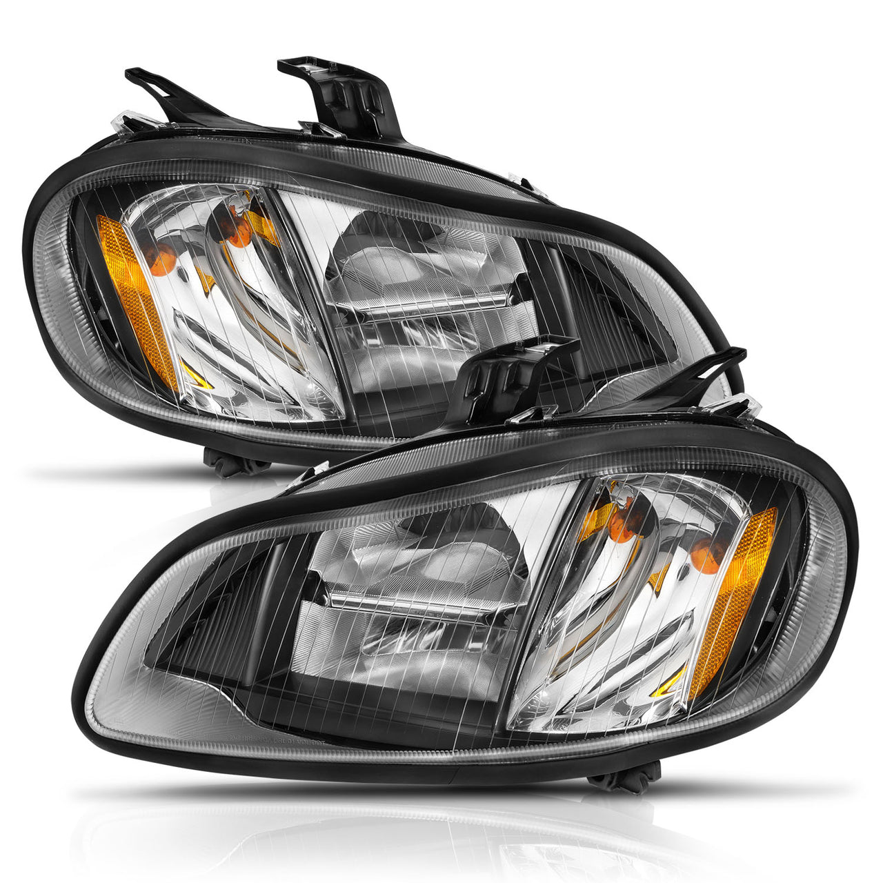 FREIGHTLINER M2 02-14 H.L LED HIGH/LOW BEAM BLACK HOUSING AMBER REFLECTOR