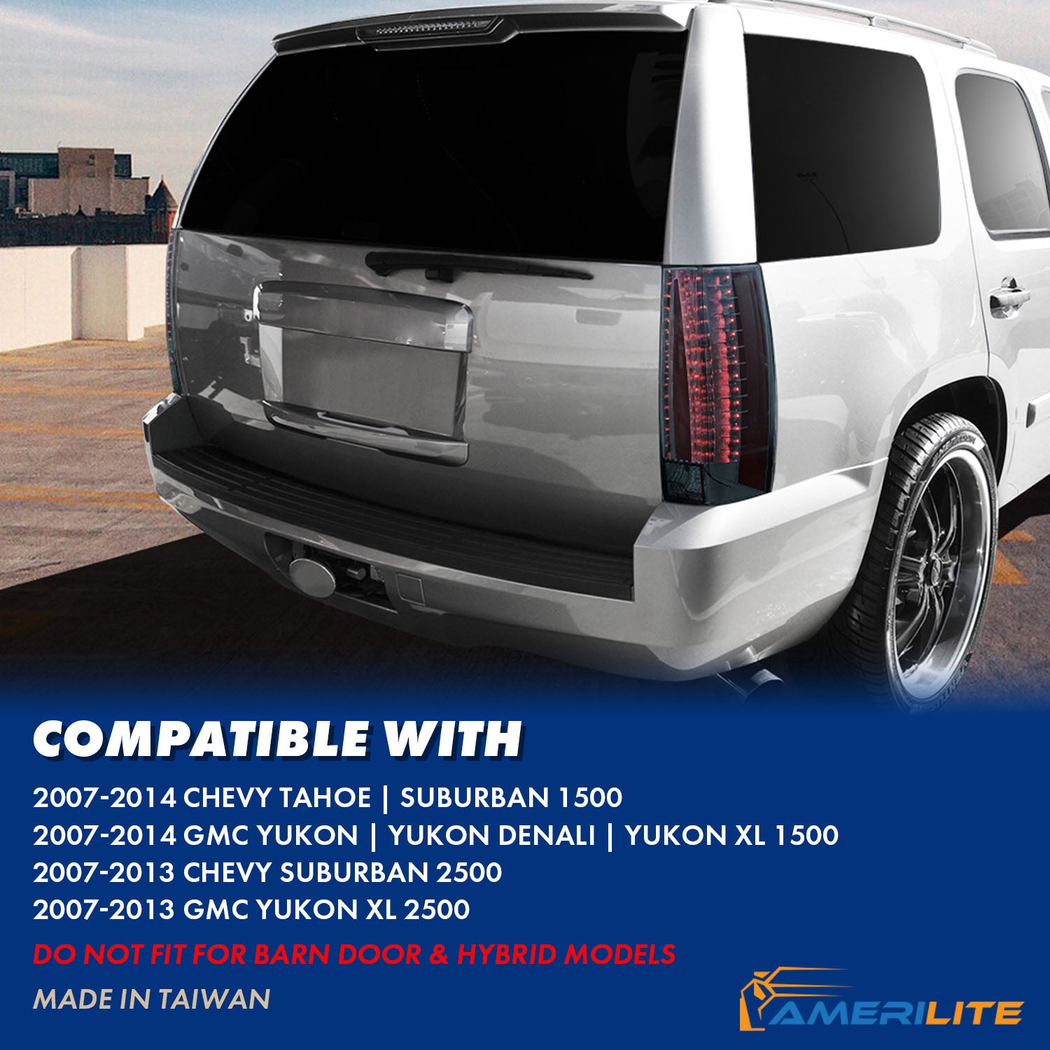 CHEVY TAHOE/SUBURBAN/YUKON/YUKON XL 07-10 LED G5 TAIL LIGHTS SMOKE (ESCALADE LOOK)