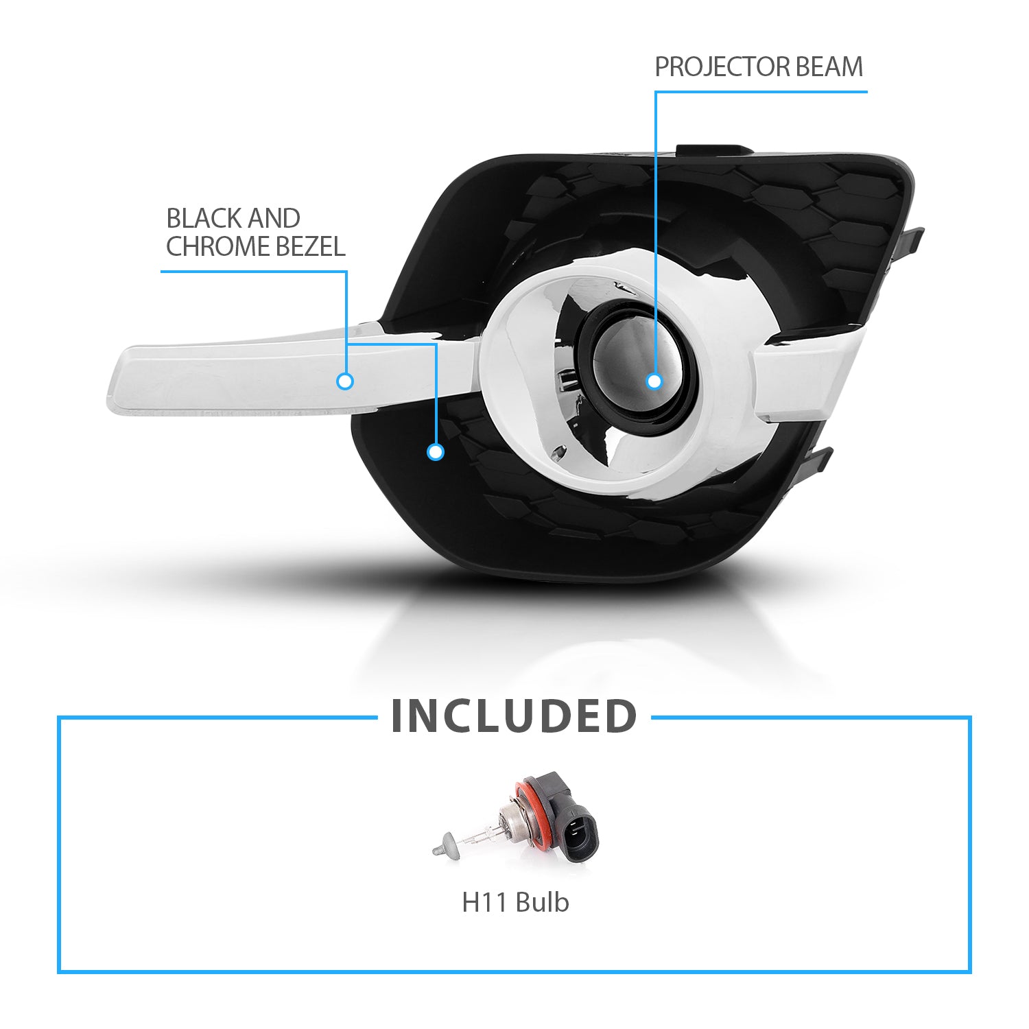 CHEVY EQUINOX 15 UP FOG LIGHT CLEAR