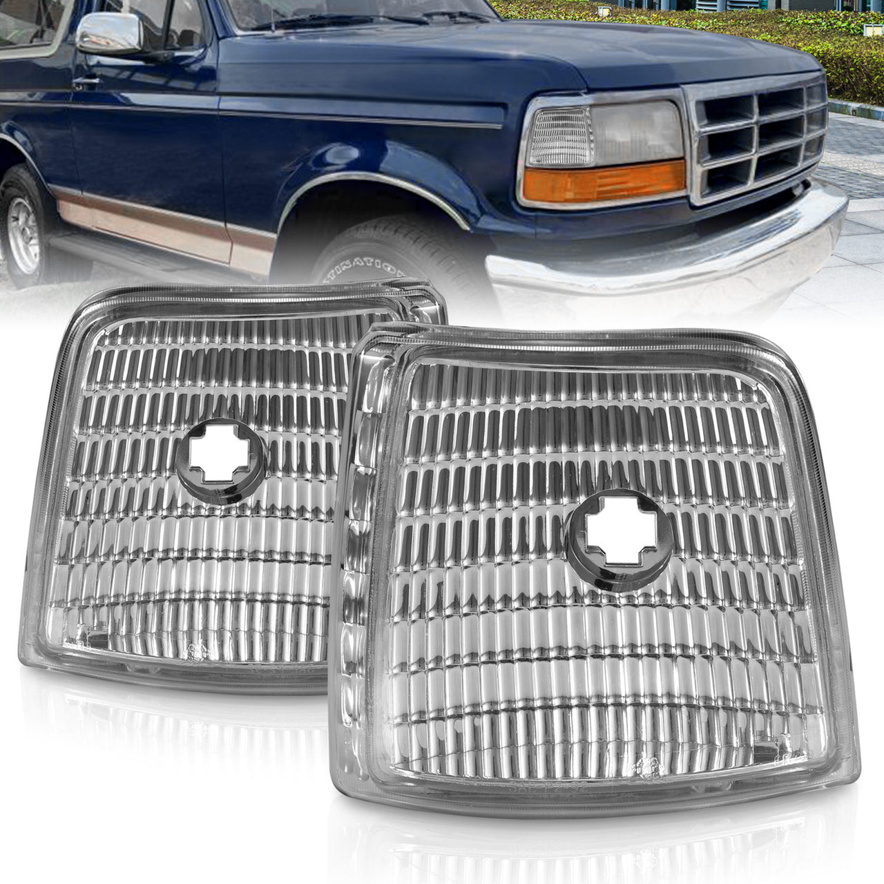 FORD F-150 F250/BRONCO 92-96 SIDE MARKERS EURO CRYSTAL