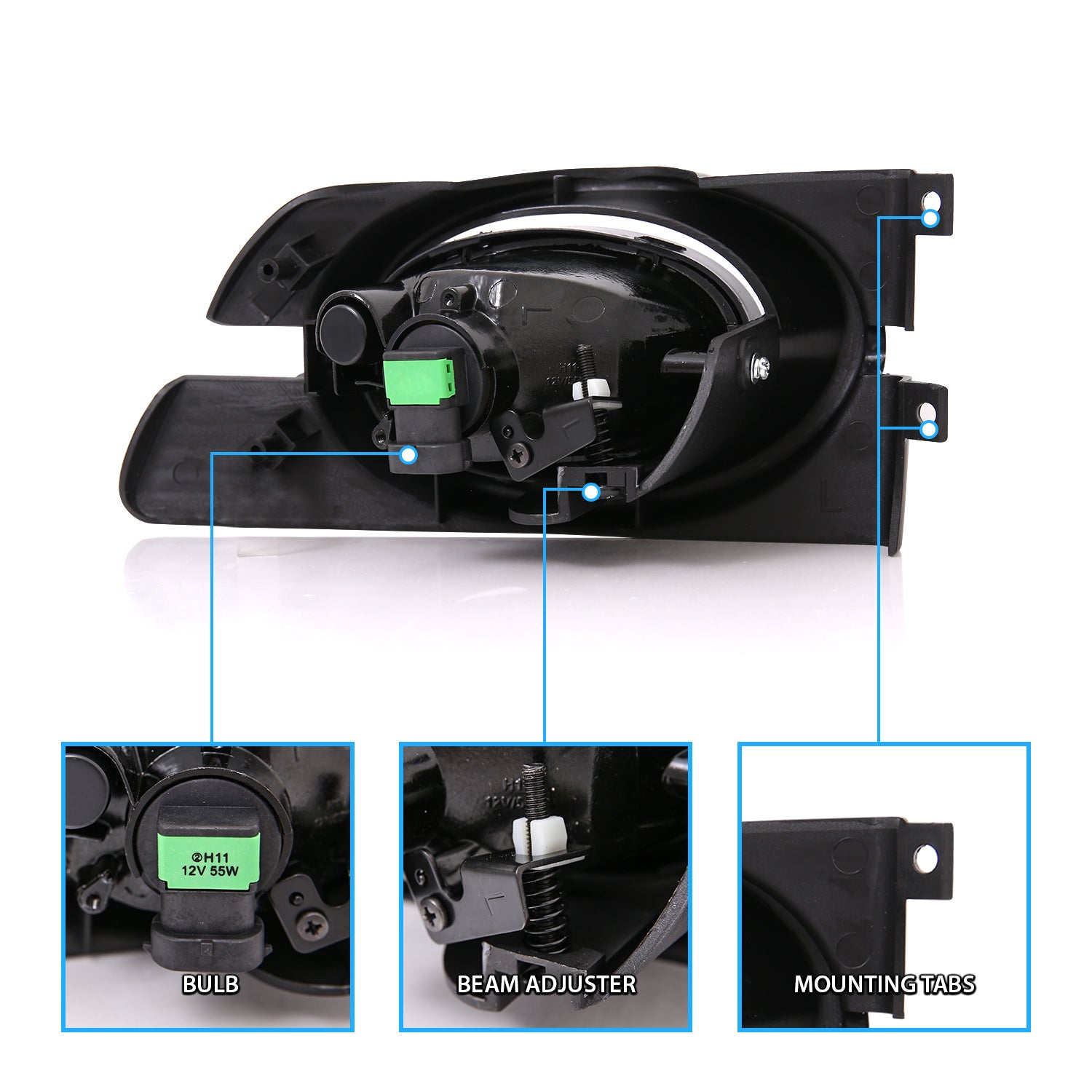 LED FOG LIGHTS(W/O BEZEL AND BRACKET) FOR MANY NISSAN CARS