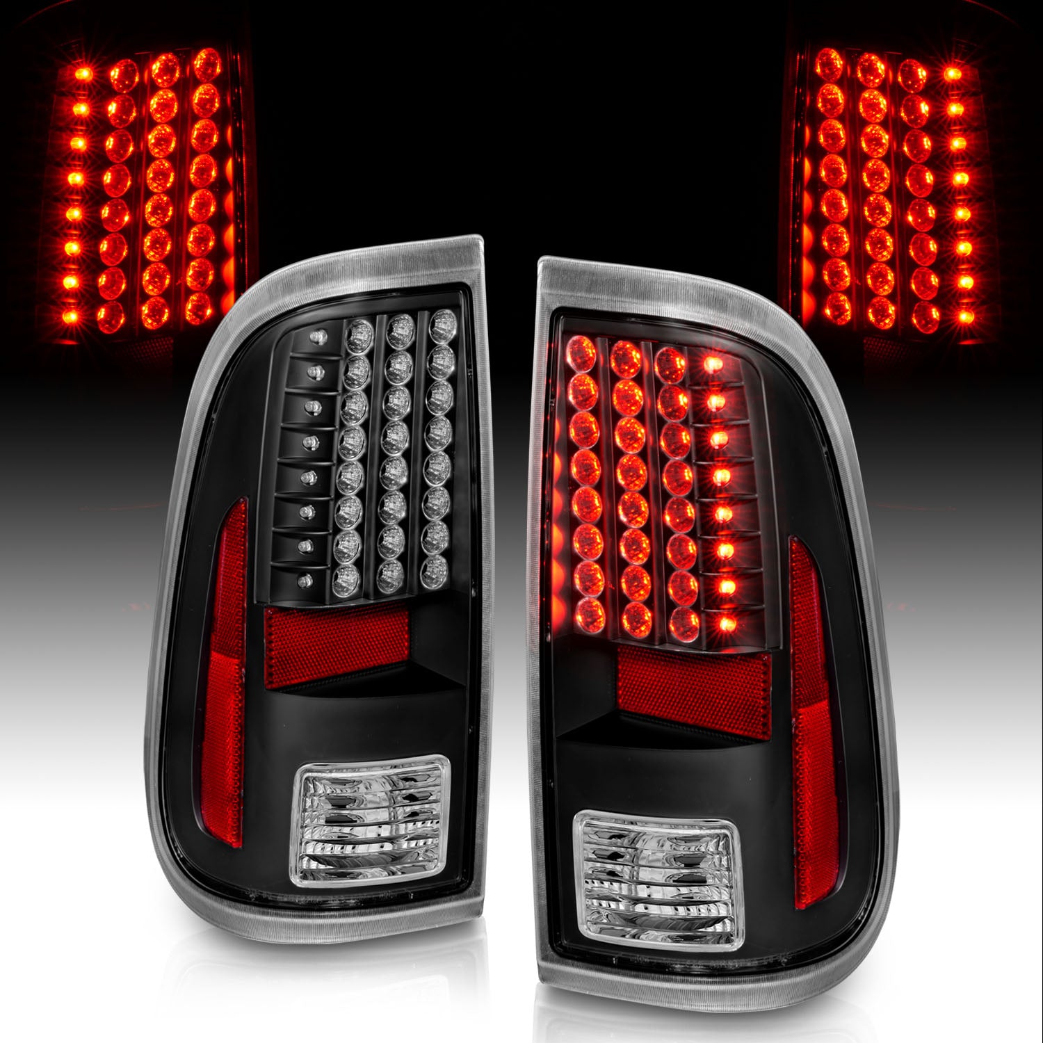 FORD F-250/SUPER DUTY 08-UP LED TAIL LIGHTS BLACK