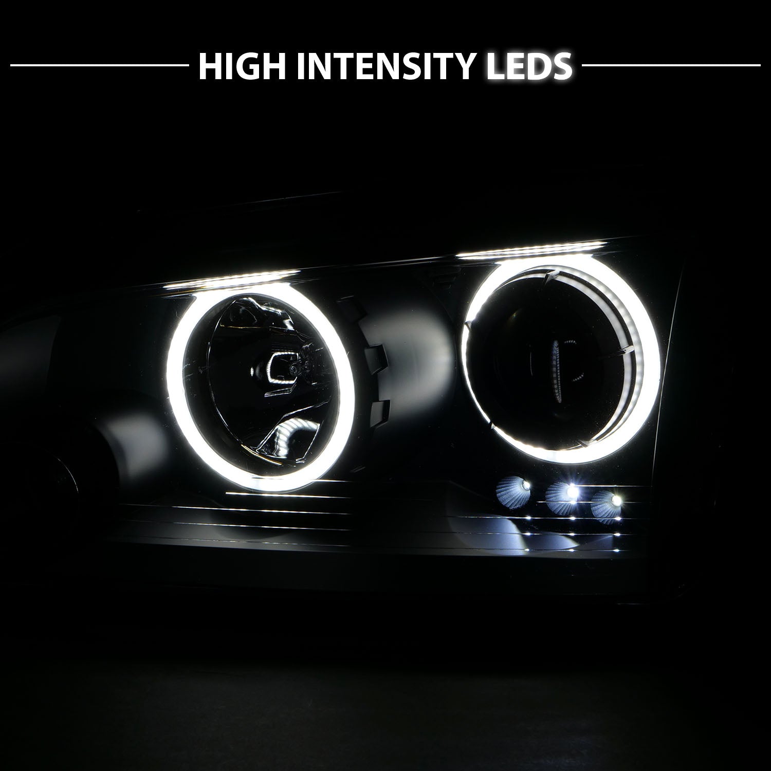 DODGE CHARGER 06-08 PROJECTOR H.L HALO BLACK CLEAR(SUPER WHITE)