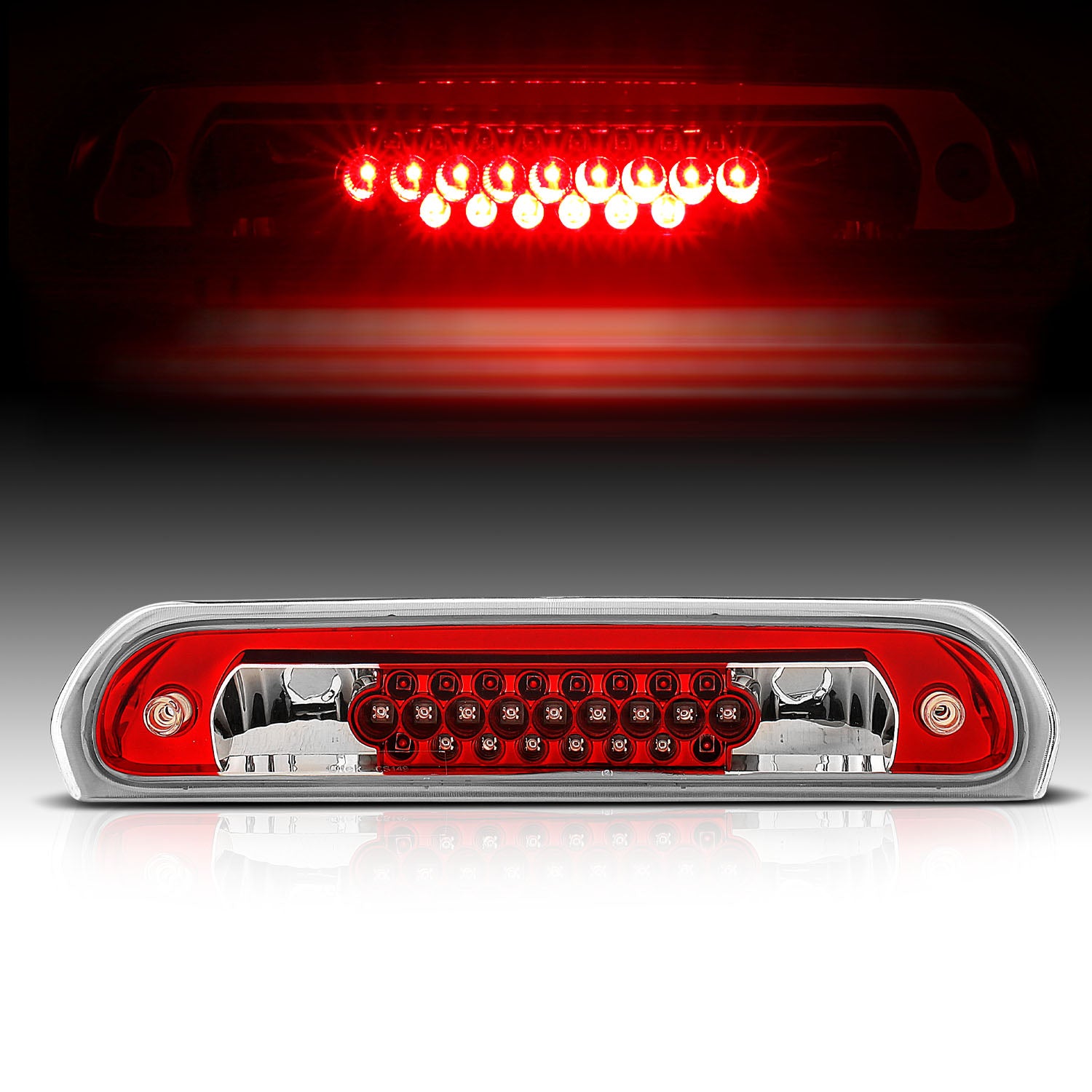 DODGE RAM 02-08 LED 3RD BRAKE LIGHT CRYSTAL LENS/RED HOUSING