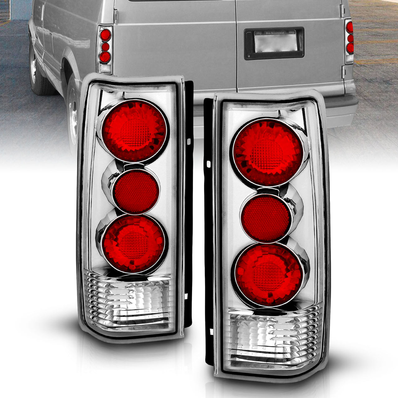 CHEVY ASTRO/GMC SAFARI VAN 85-05 TAIL LIGHTS G2 CHROME