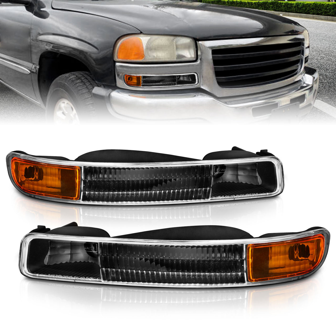 GMC YUKON/SIERRA 00-03 PARKING LIGHTS BLACK AMBER