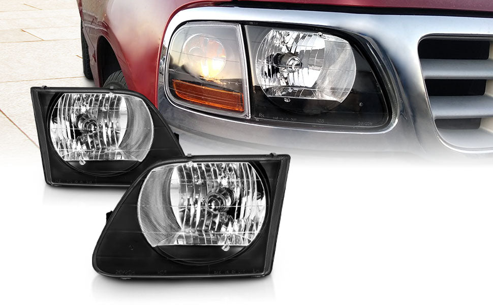 FORD F-150 97-03 HEADLIGHTS G2 BLACK