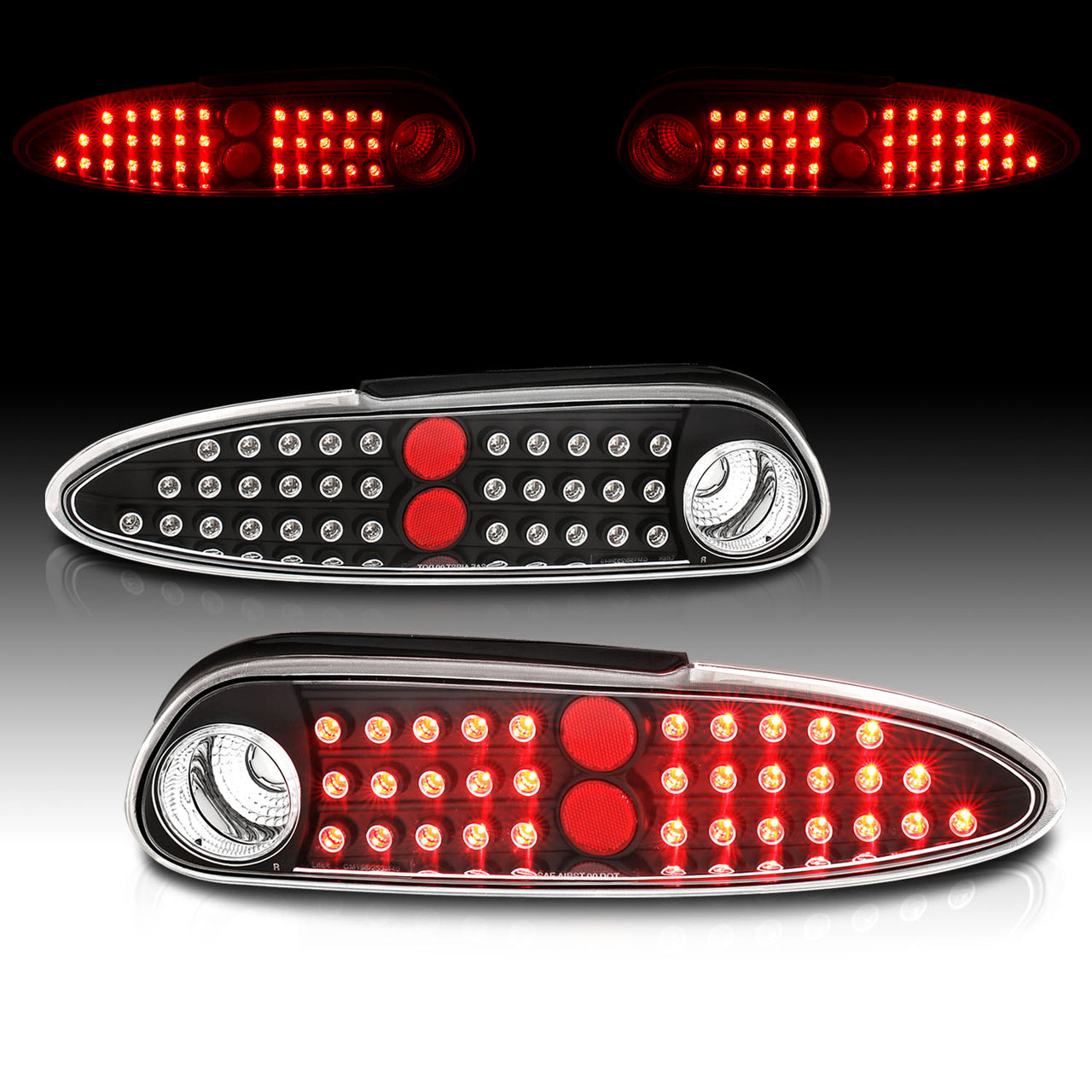 CHEVY CAMARO 93-02 LED TAIL LIGHTS BLACK