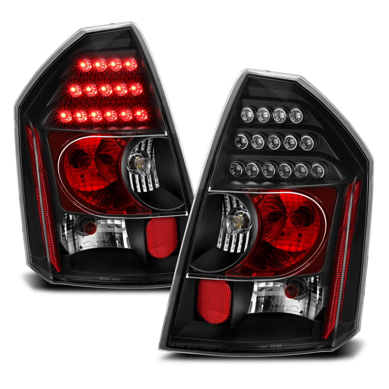 CHRYSLER 300/300C 05-07 LED TAIL LIGHTS BLACK