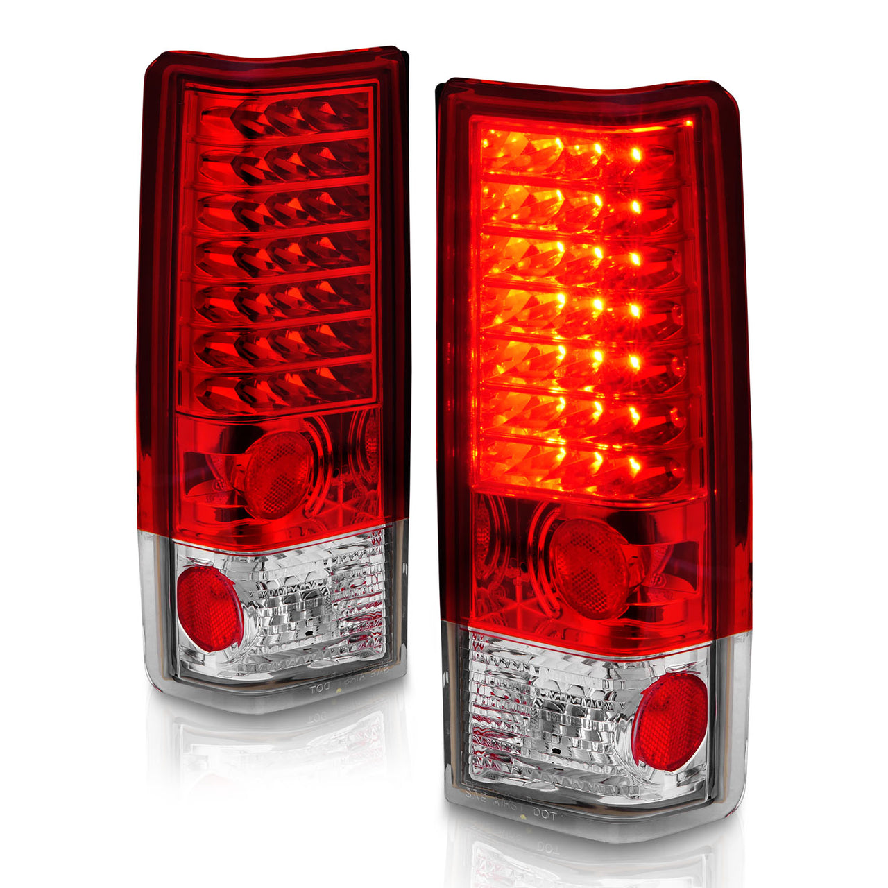 CHEVY ASTRO/GMC SAFARI VAN 85-05 LED TAIL LIGHTS RED/CLEAR