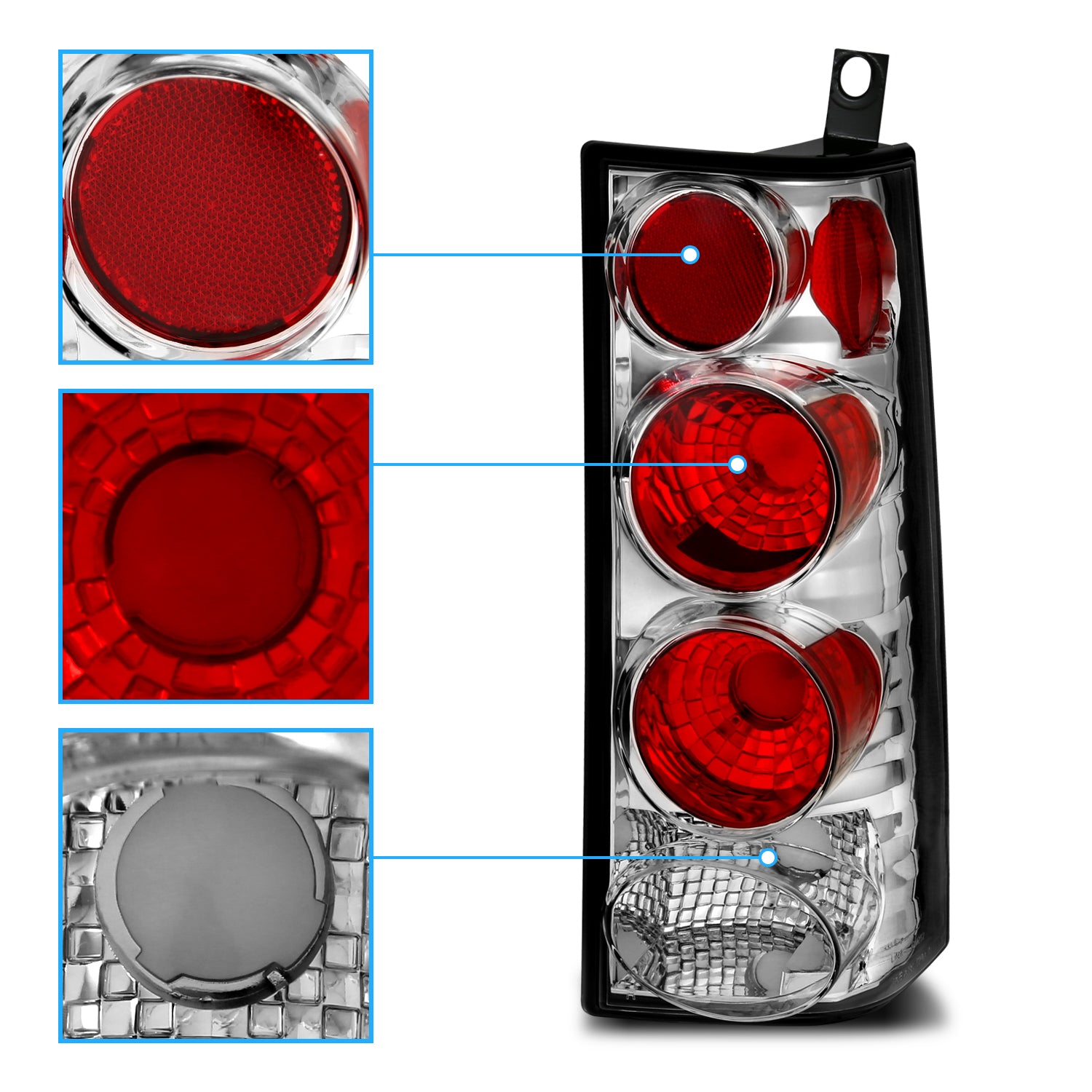 GMC SAVANA 03-05 TAIL LIGHTS CHROME