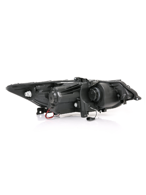 ACURA TSX 09-10 PROJECTOR HEADLIGHTS HALO BLACK CLEAR AMBER (OEM HID COMPATIBLE) (RX HALO)