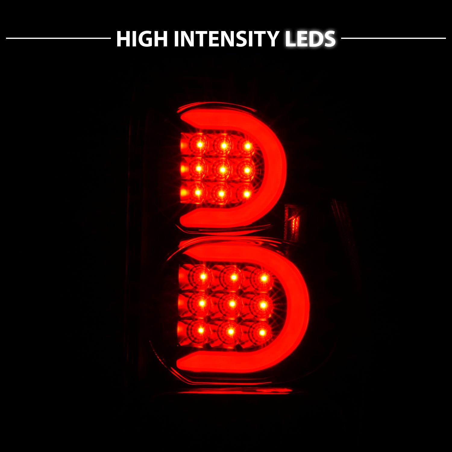 CHEVY TRAILBLAZER 02-09 LED TAIL LIGHTS BLACK HOUSING SMOKE LENS
