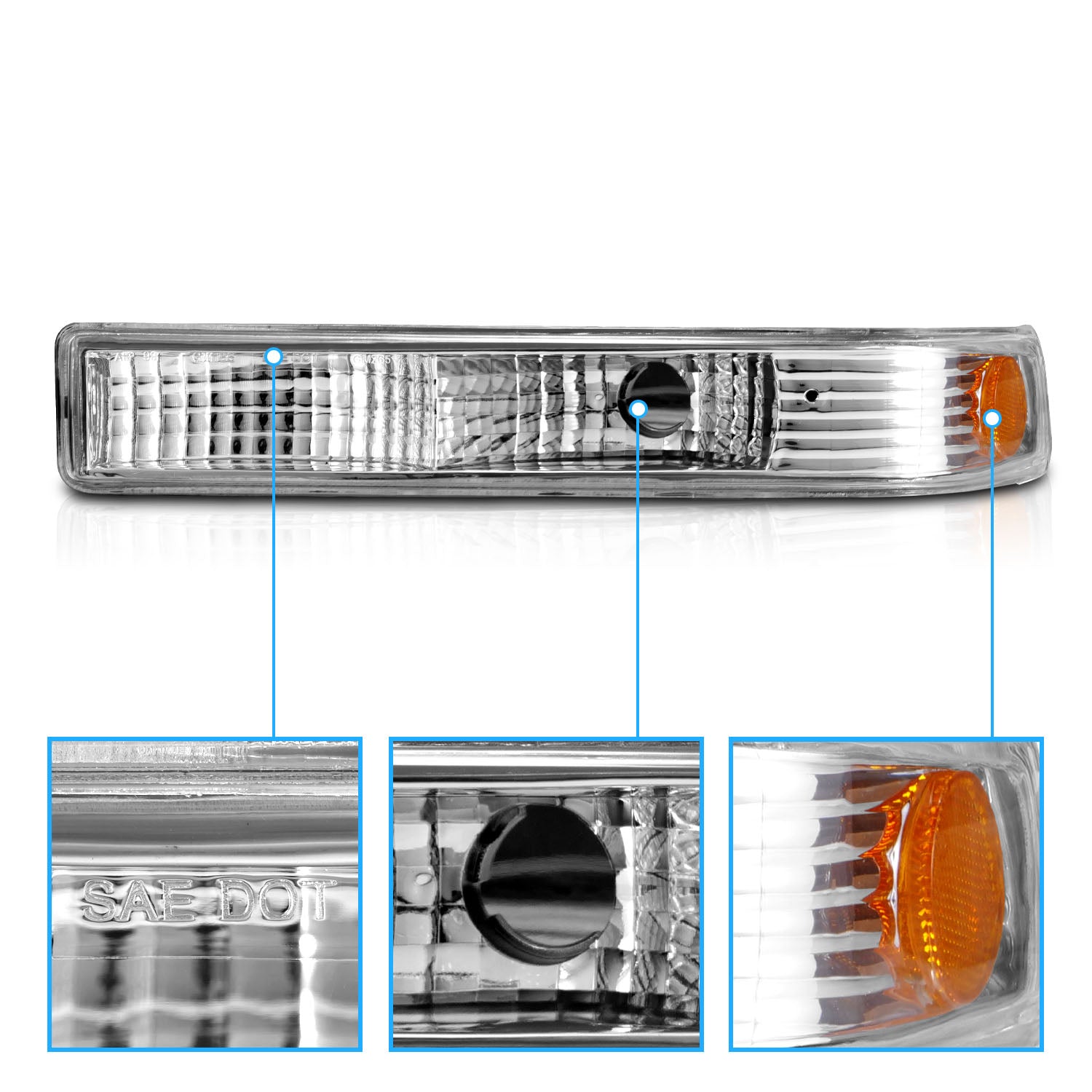 CHEVY S-10/BLAZER 98-04 (PARKING/SIGNAL LIGHTS) EURO AMBER