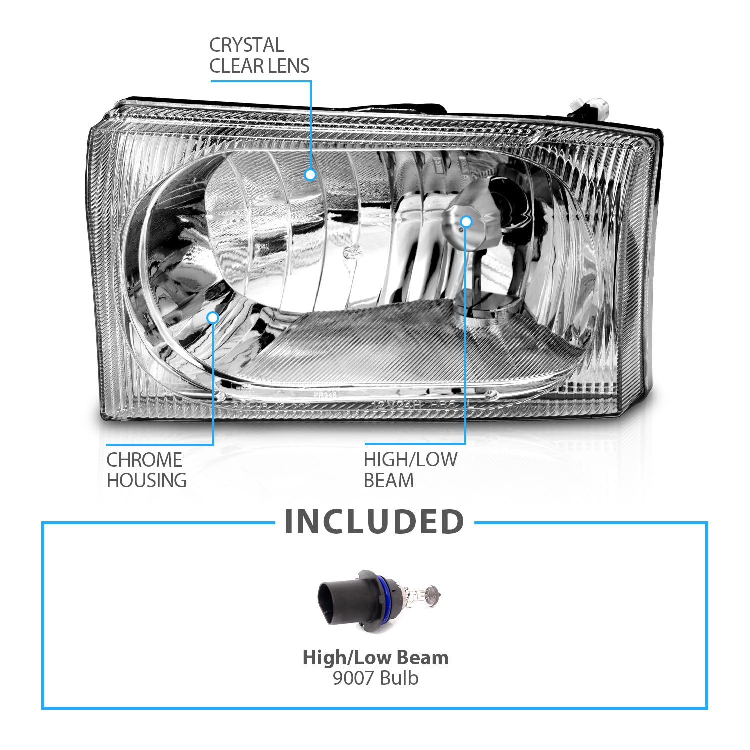 FORD EXCURSION 00-04/SUPER DUTY 99-04 HEADLIGHTS CLEAR