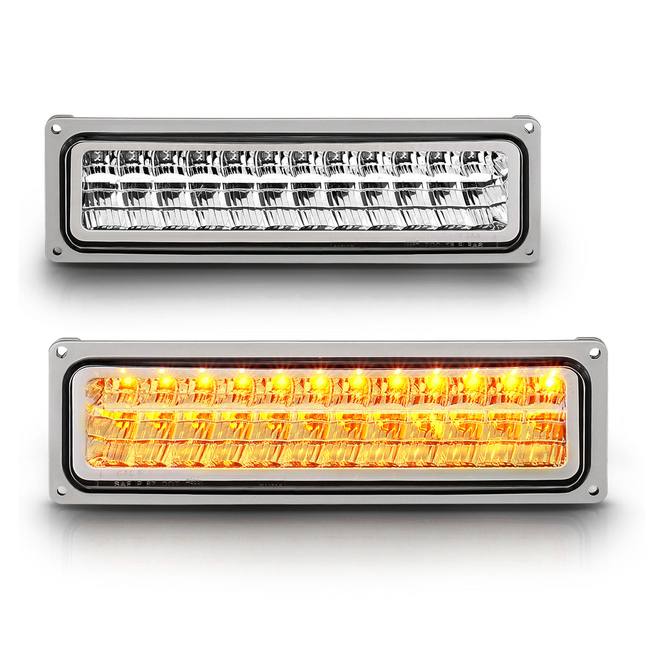 CHEVY FULLSIZE/BLAZER/SUBURBAN/SIERRA/YUKON 88-98 PARKING LED LIGHTS CHROME