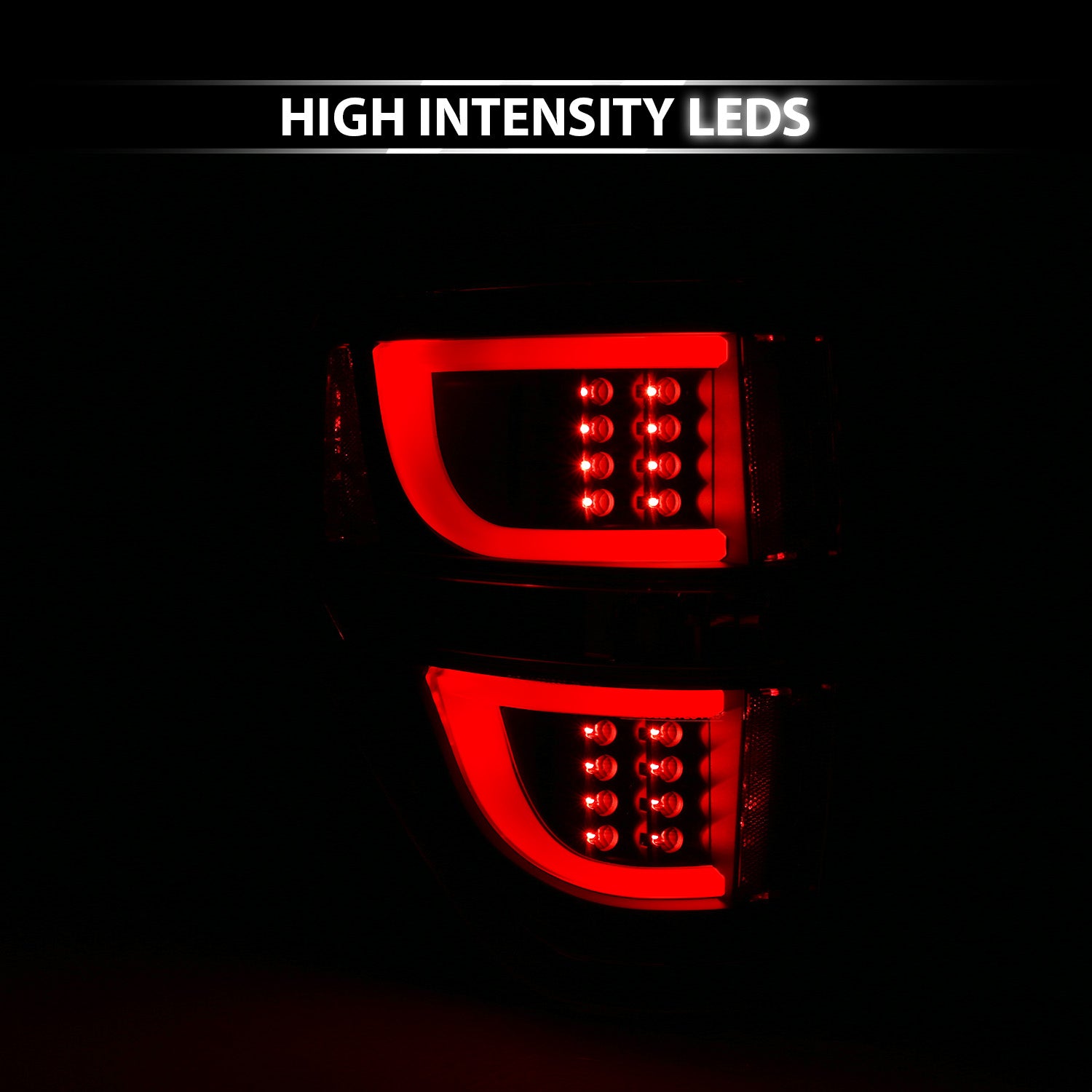 FORD F-150 09-13 LED TAIL LIGHTS G2 BLACK