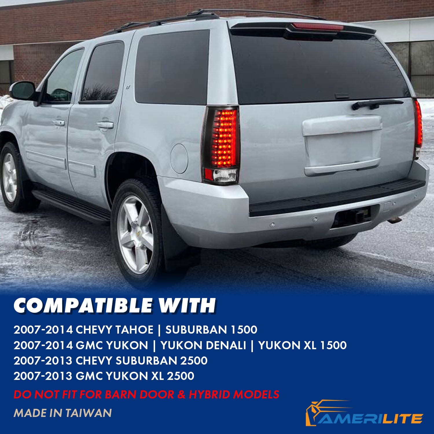 CHEVY TAHOE/SUBURBAN 07-UP LED G3 TAIL LIGHTS BLACK